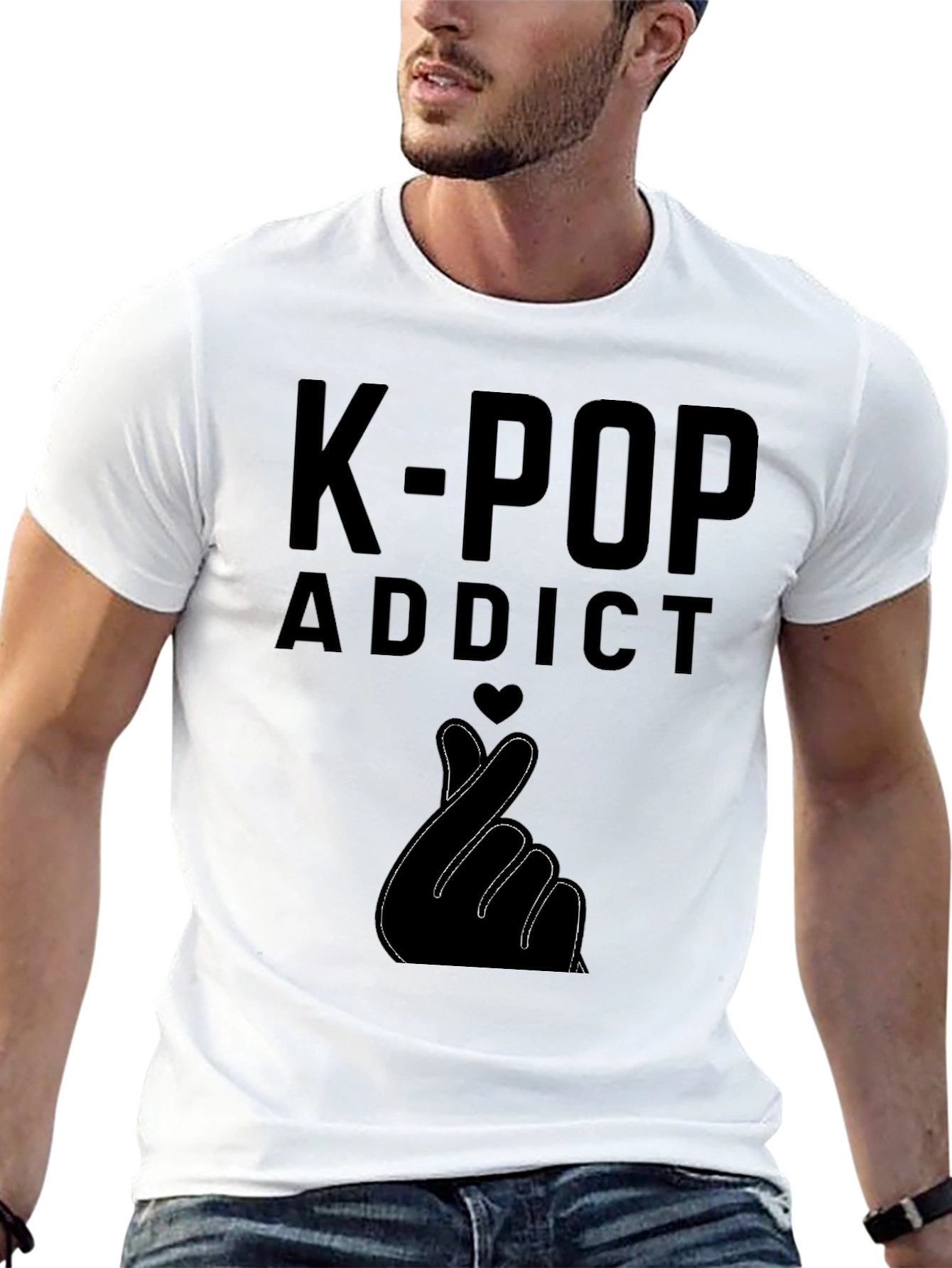 K-Pop Addict Heart Hand T-Shirt