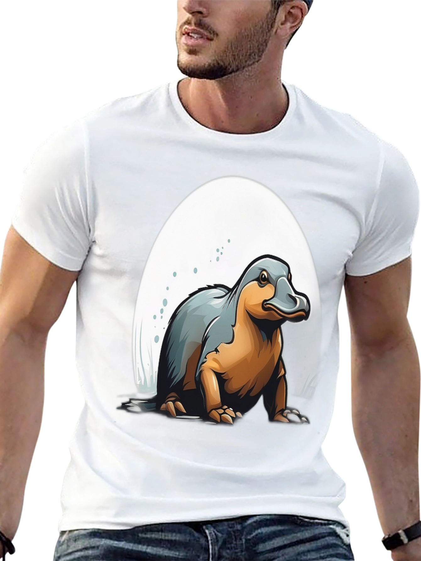 Platypus Cartoon Graphic Tee - Unique Design