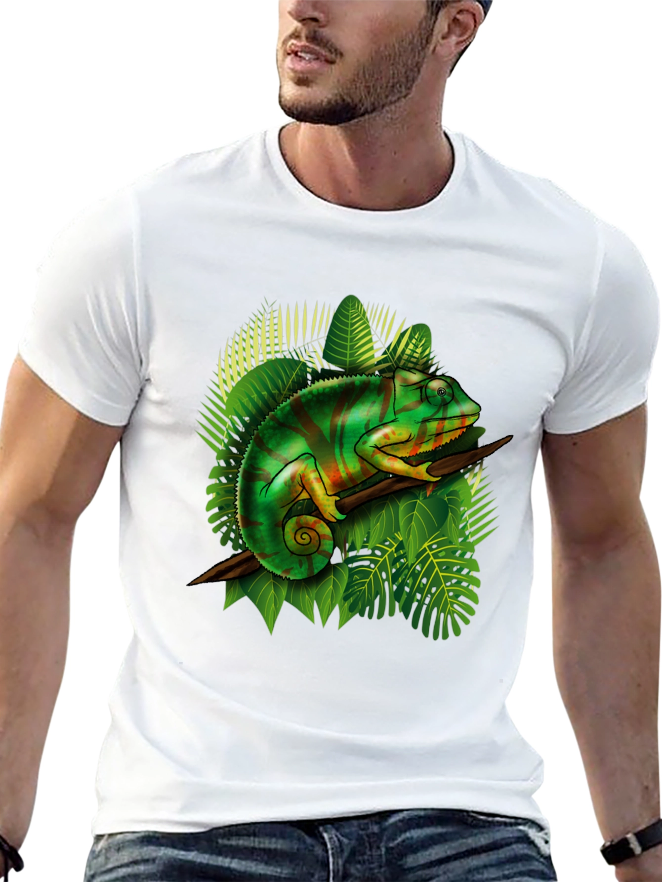 Chameleon Graphic Tee - Unique Reptile T-Shirt