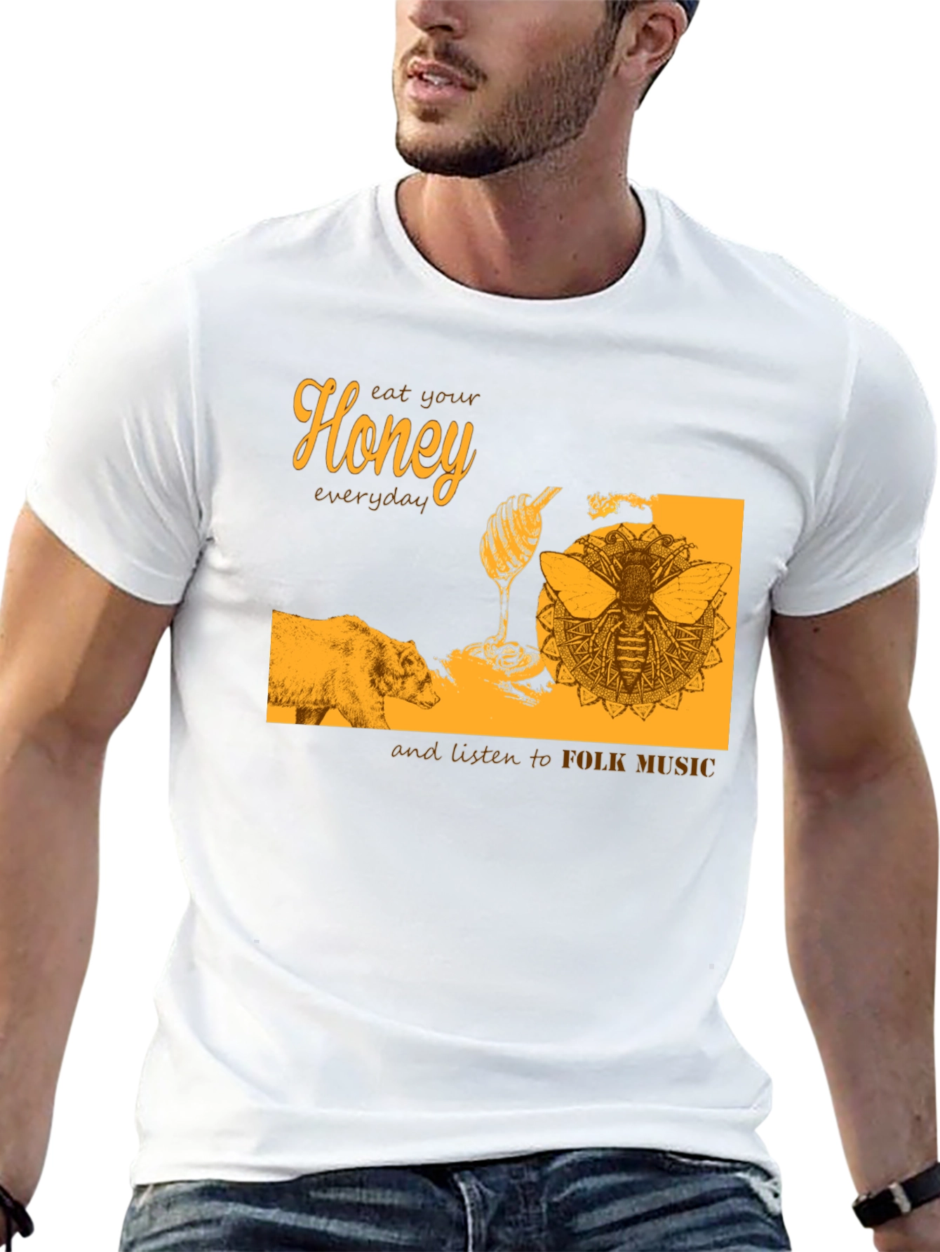 Honey Bear Folk Music T-Shirt