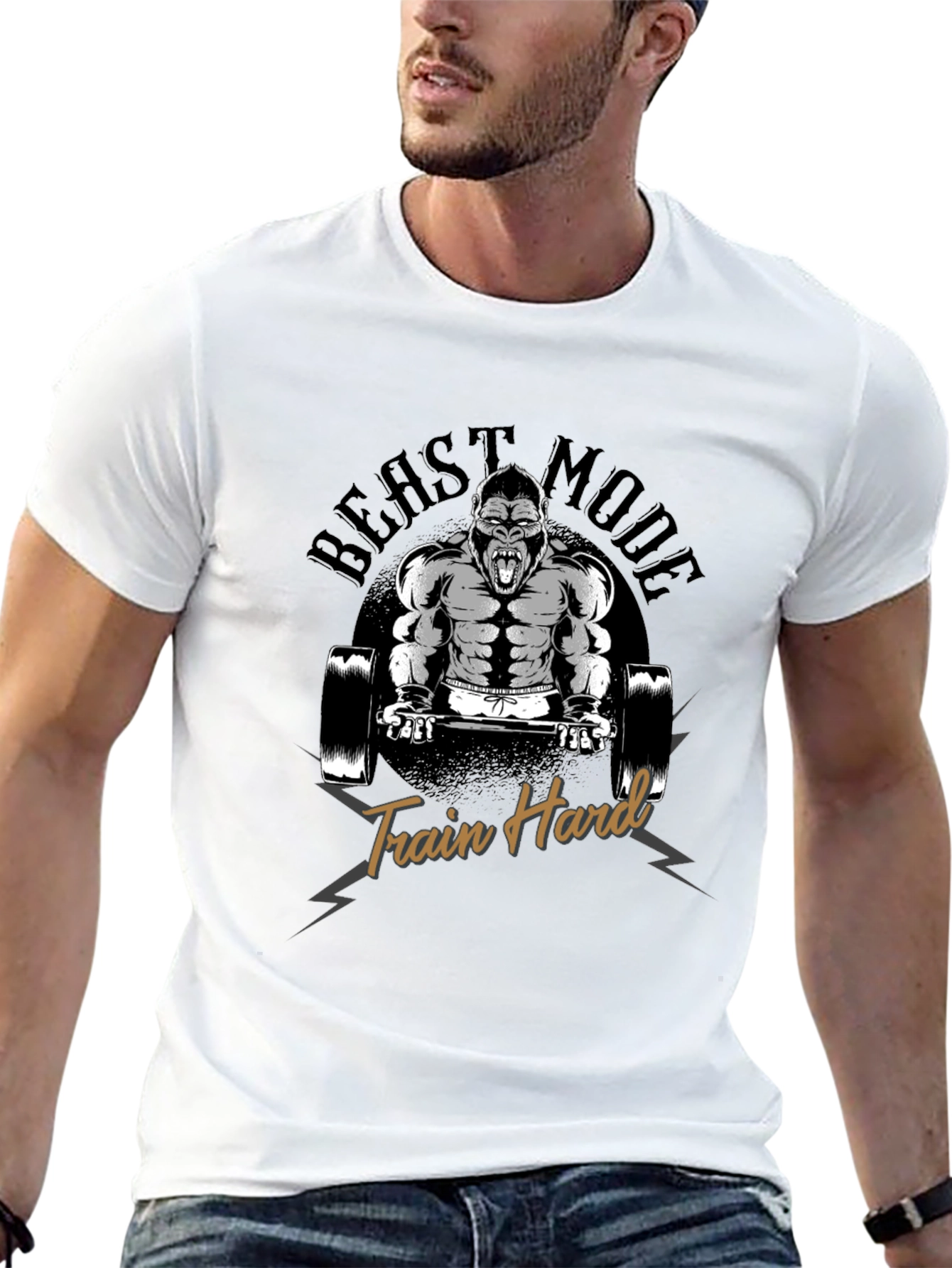 Beast Mode Gorilla Gym T-Shirt - Train Hard