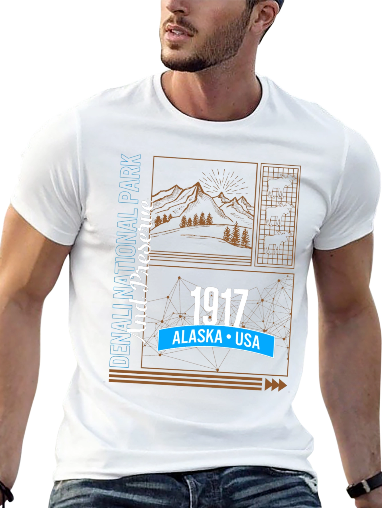 Denali National Park 1917 Graphic T-Shirt