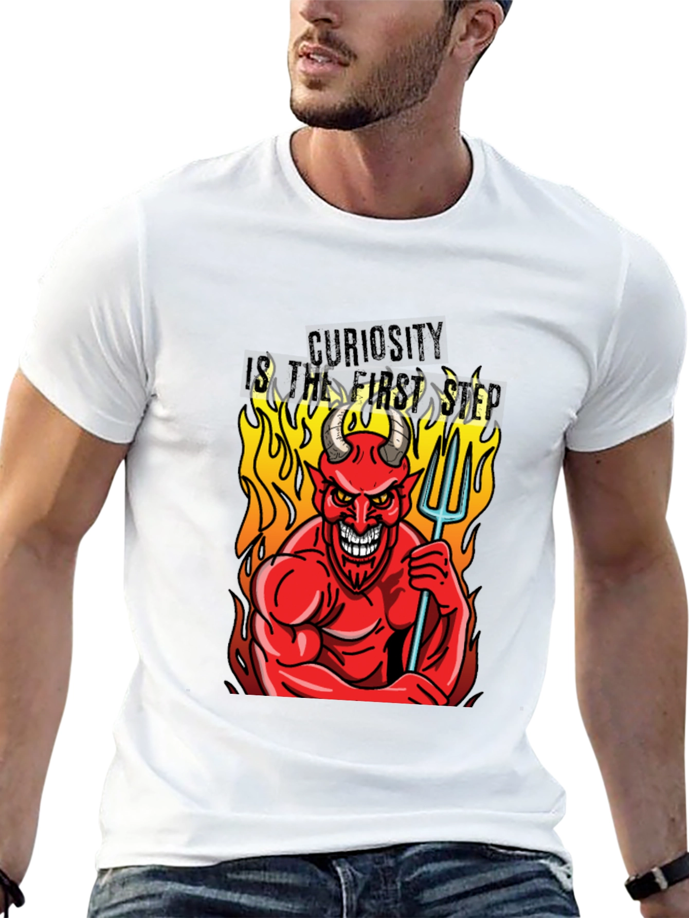 Devil Curiosity T-Shirt - Funny Graphic Tee