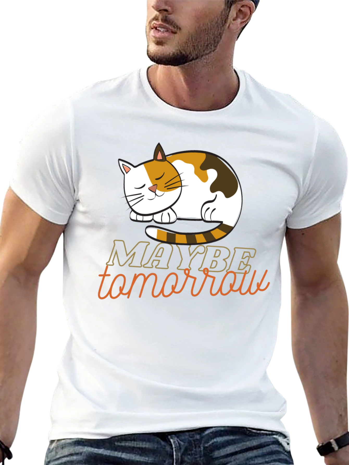 Maybe Tomorrow Cat Graphic Tee