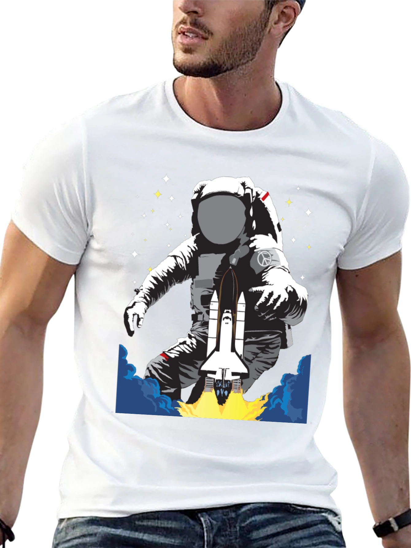 Astronaut Space Shuttle Graphic T-Shirt