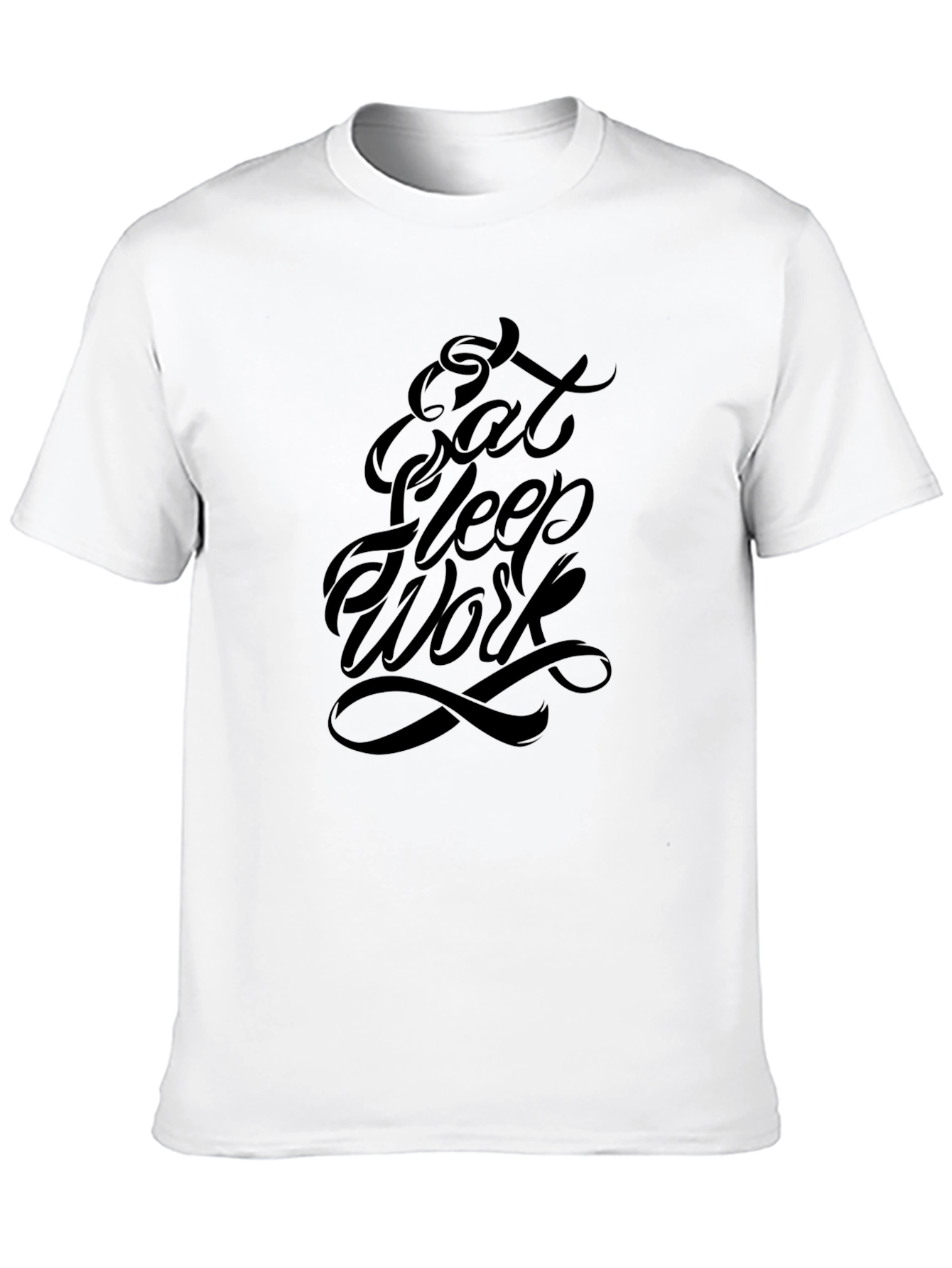 Eat Sleep Work Graphic Tee - Black