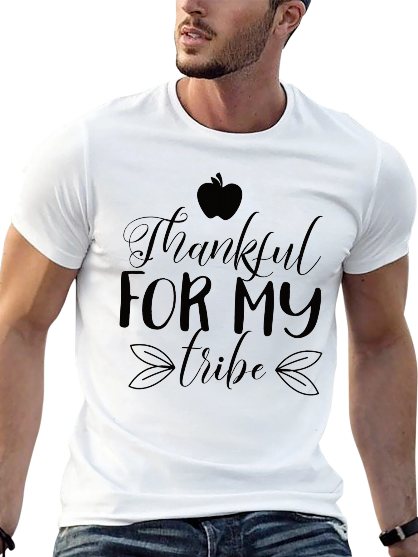 Thankful For My Tribe Black Graphic Tee