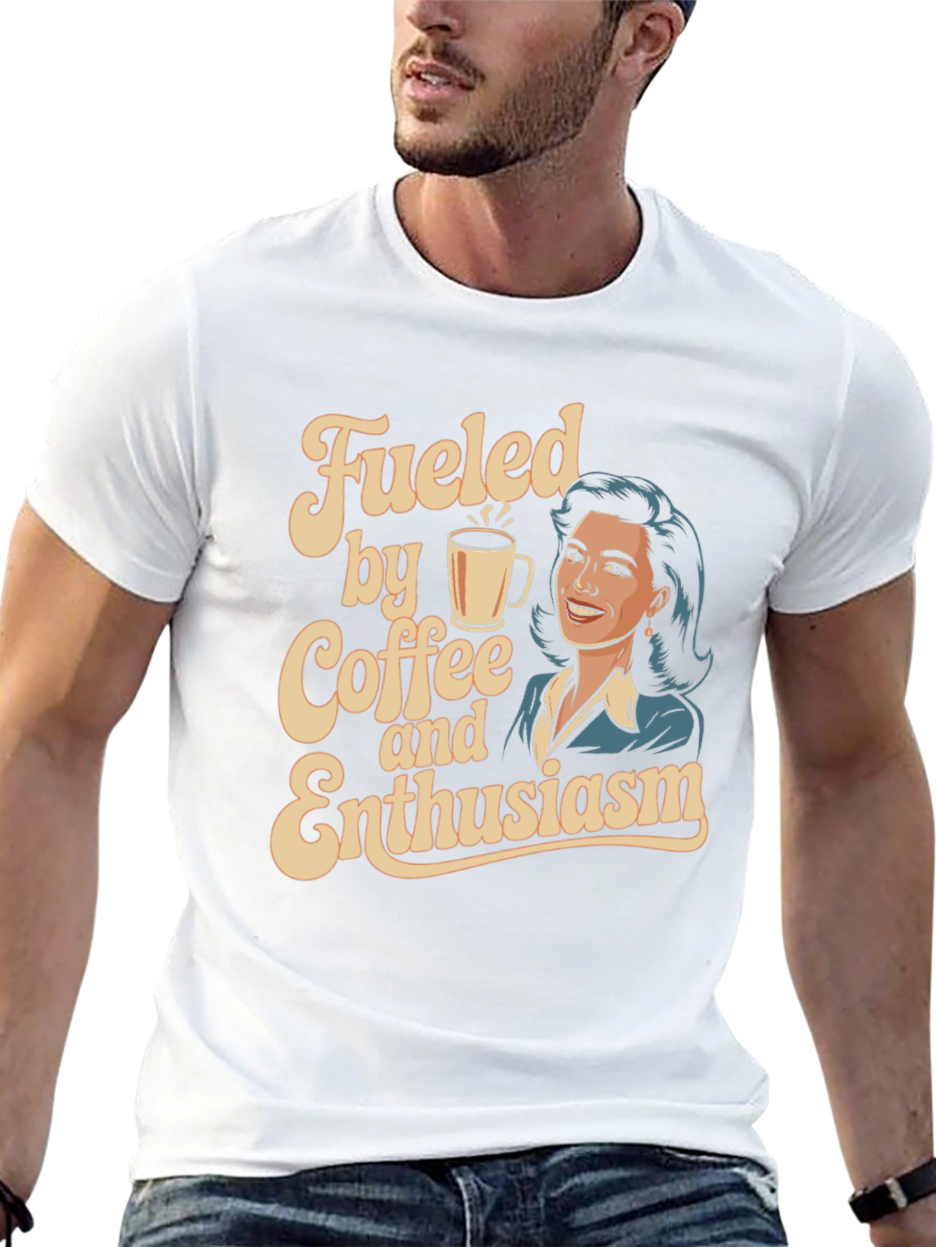 Fueled By Coffee And Enthusiasm Graphic Tee