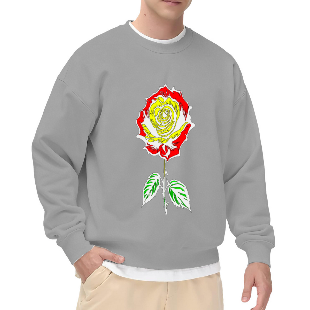 Rose Flower Botanical Graphic ԲÁìÎÀÒ - Unique Design Pullover Sweatshirt