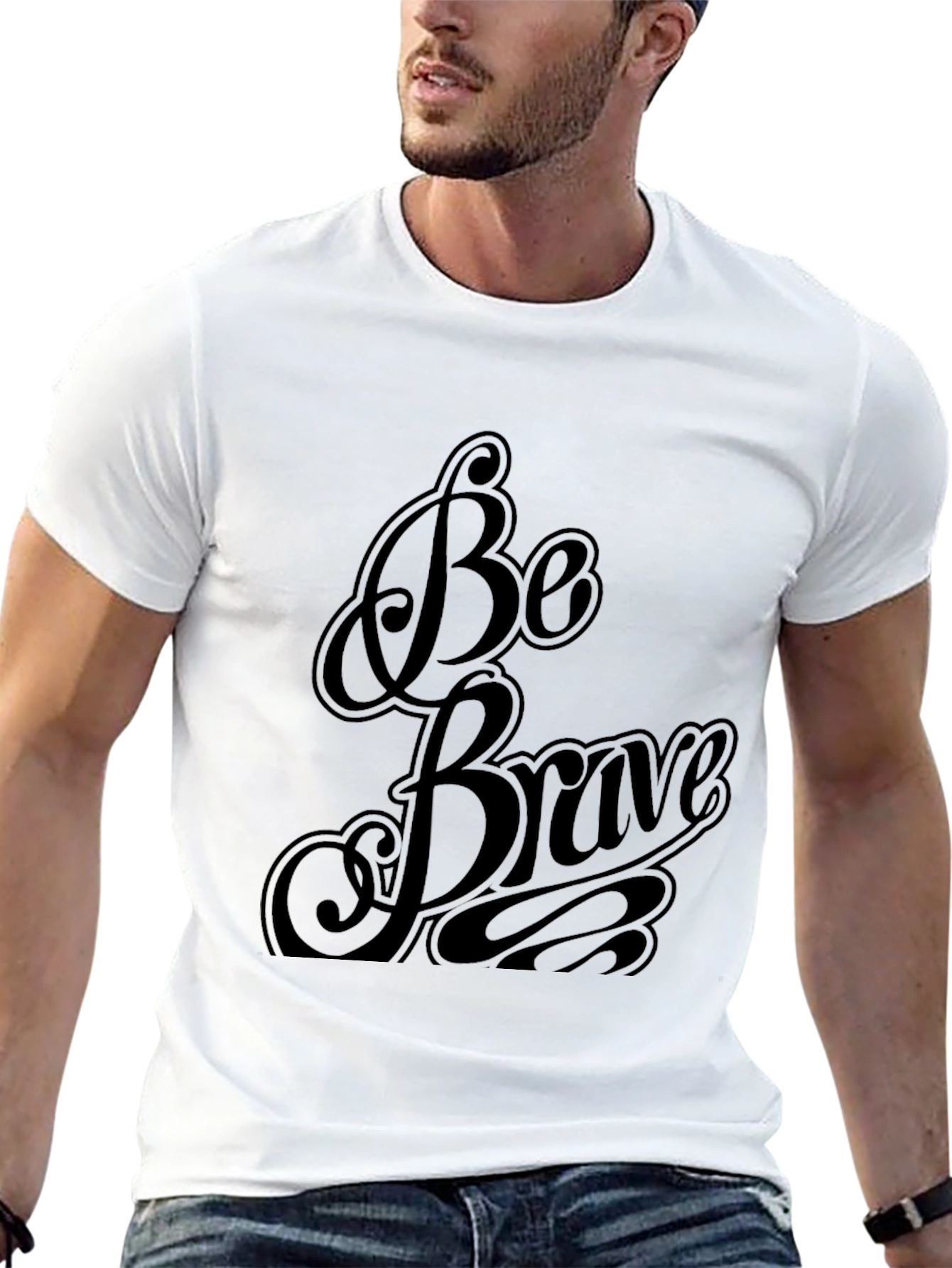 Be Brave Black Graphic Tee