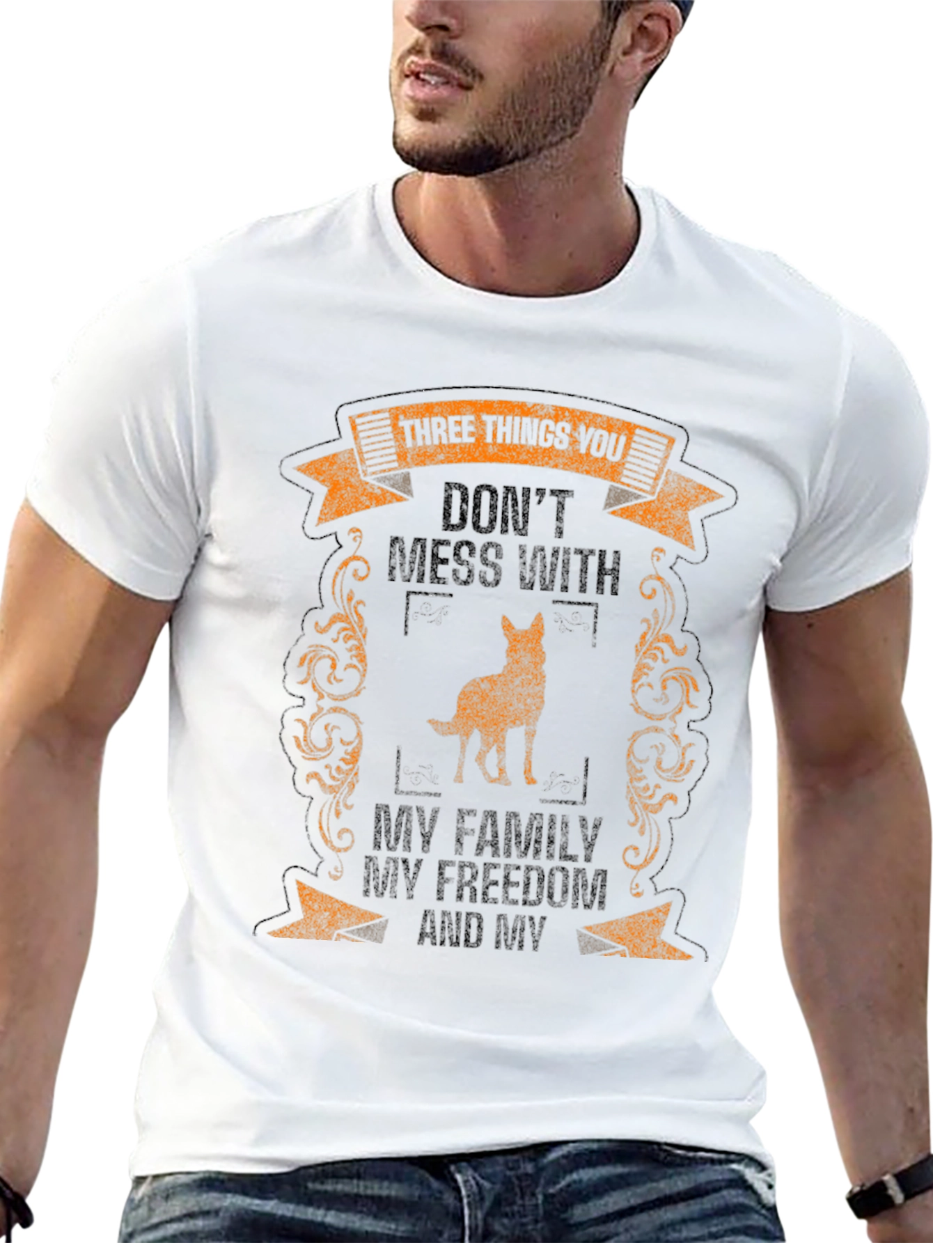 Three Things Tee: Family Freedom & Dog
