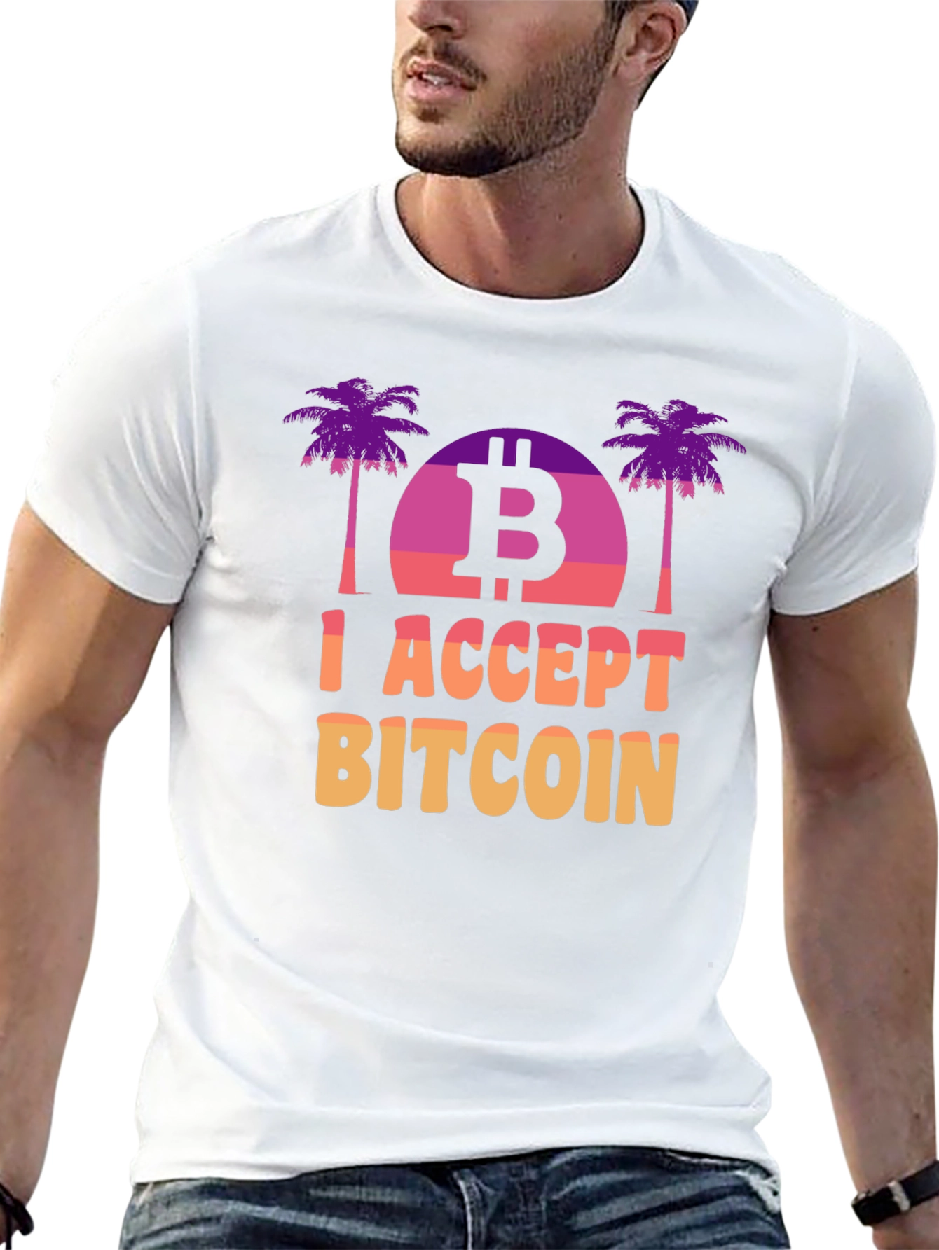 I Accept Bitcoin T-Shirt Crypto Graphic Tee