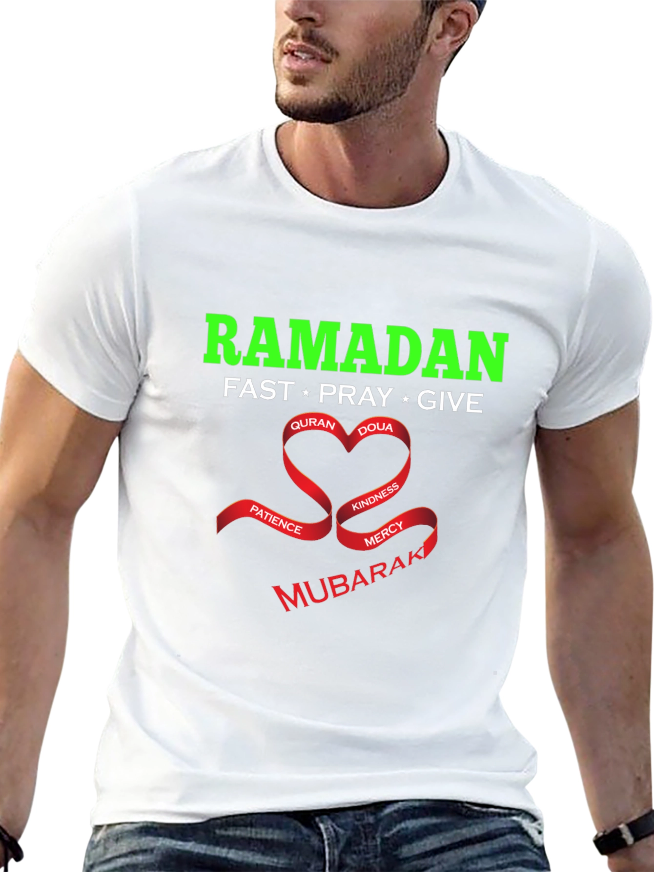 Ramadan Mubarak T-Shirt - Fast Pray Give