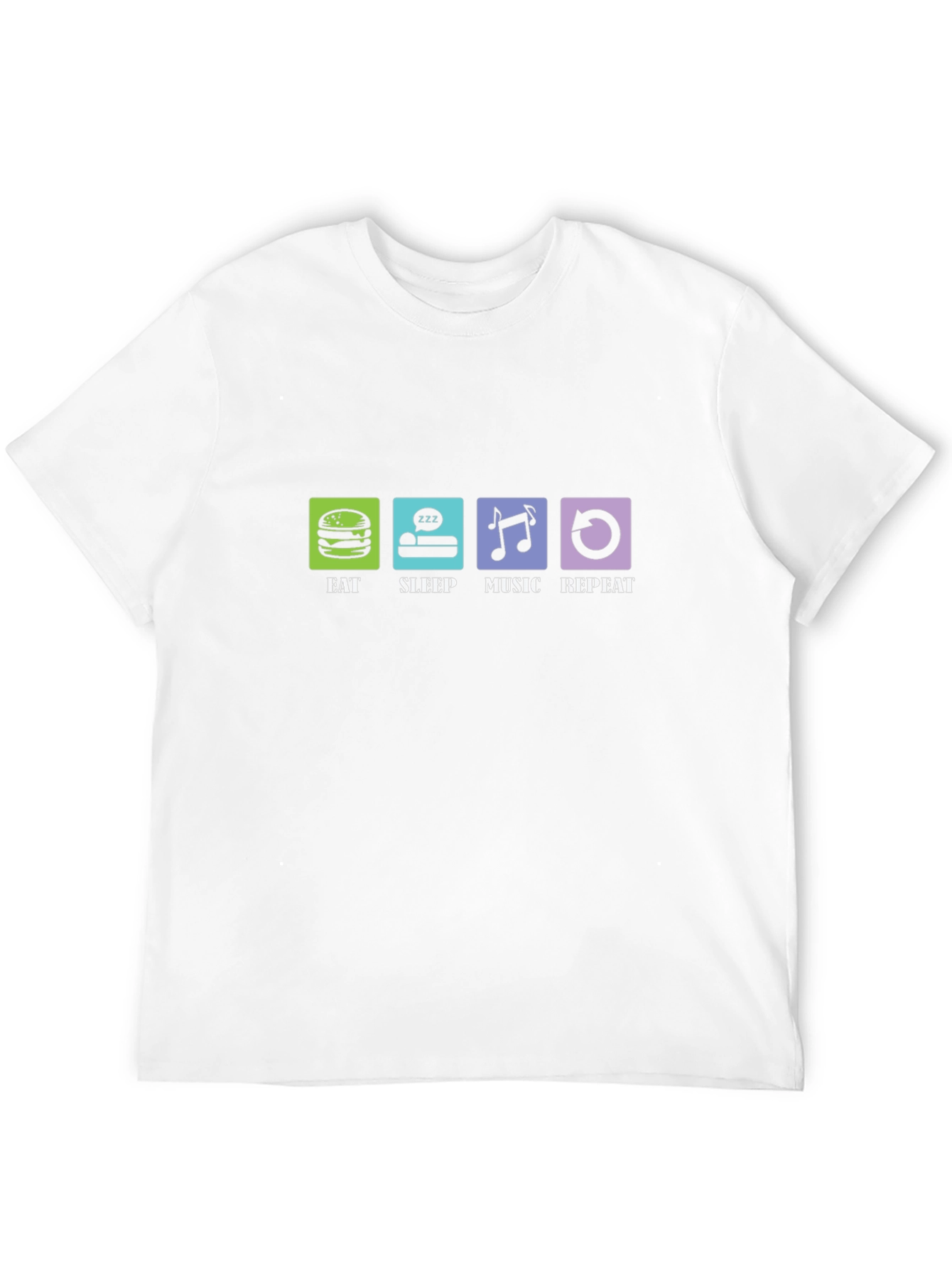 Eat Sleep Music Repeat Graphic T-Shirt