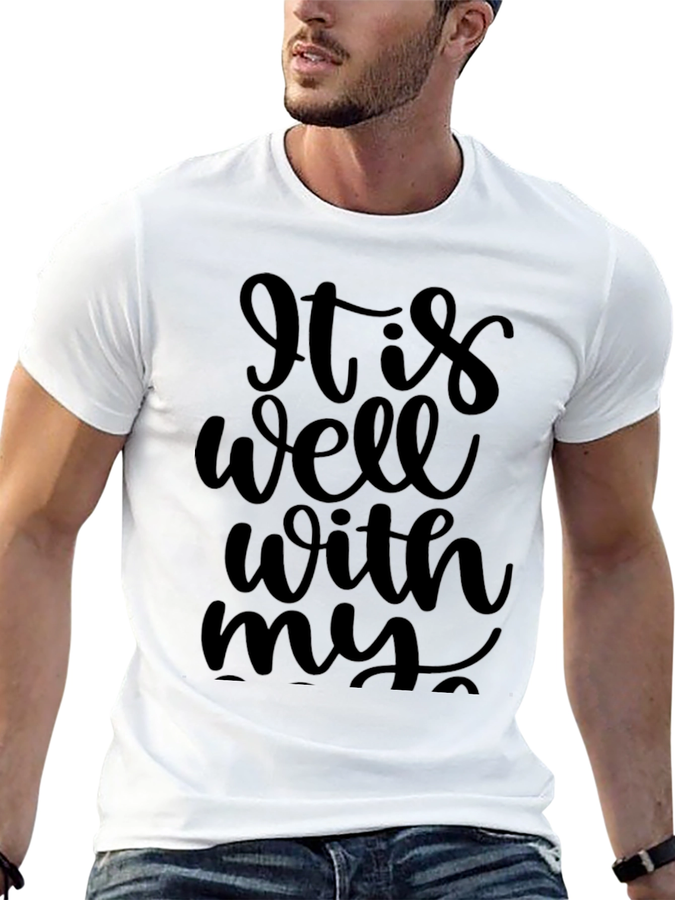 It Is Well With My Soul Black Graphic Tee