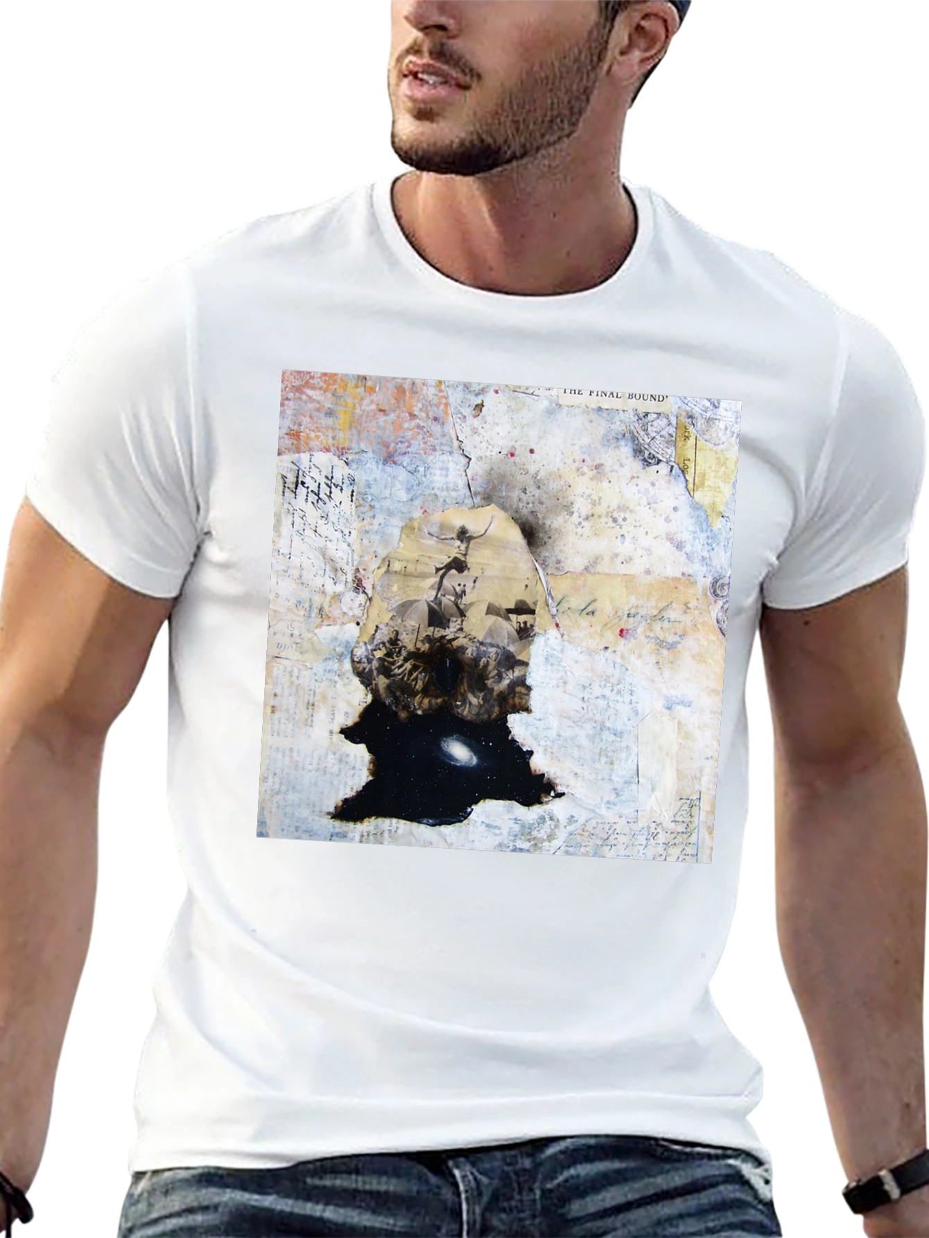 Abstract Art Graphic Print Black T-Shirt