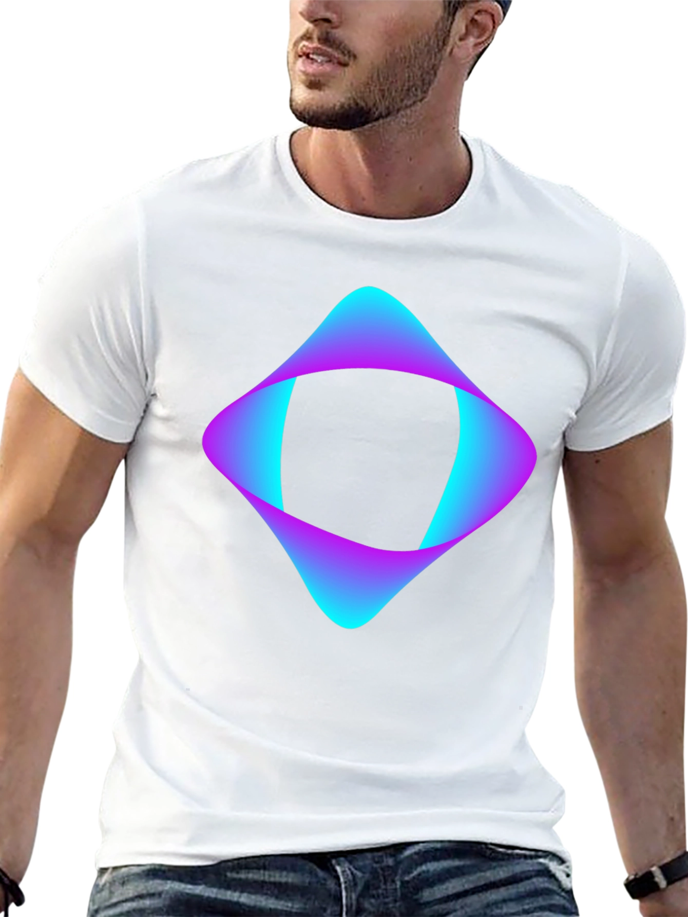 Abstract Graphic Black T-Shirt - Modern Design