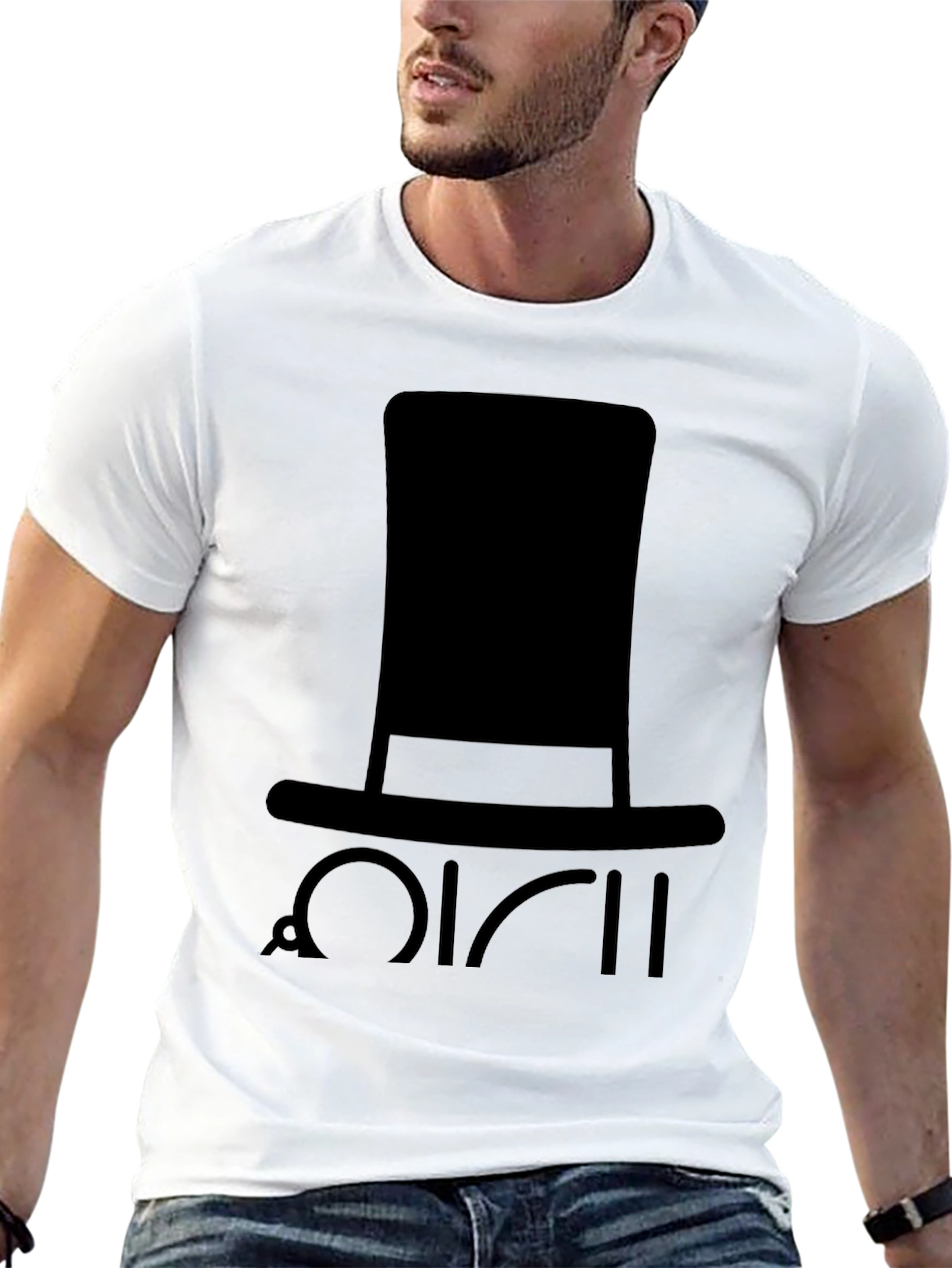 Top Hat Graphic Tee - Mens Black T-Shirt