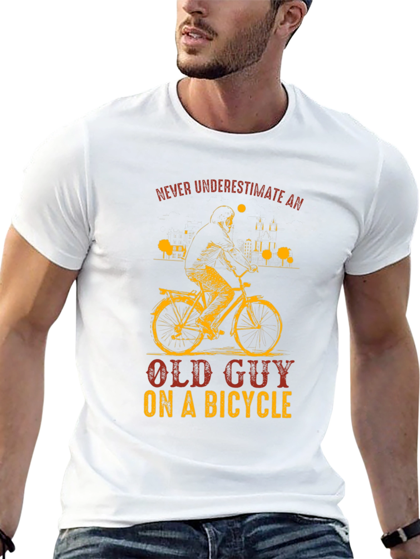 Old Guy on a Bicycle T-Shirt