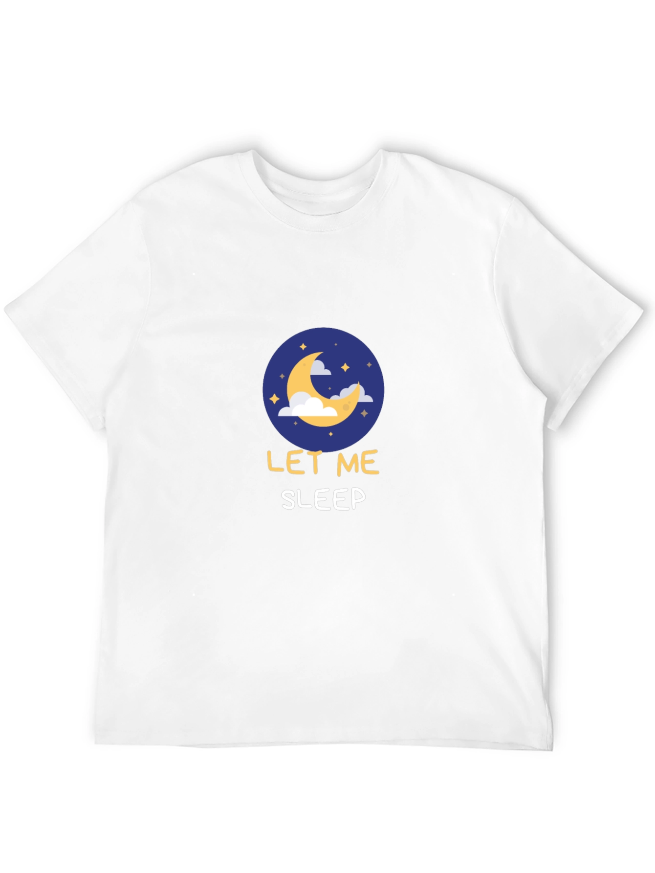 Let Me Sleep Black T-Shirt - Crescent Moon Design