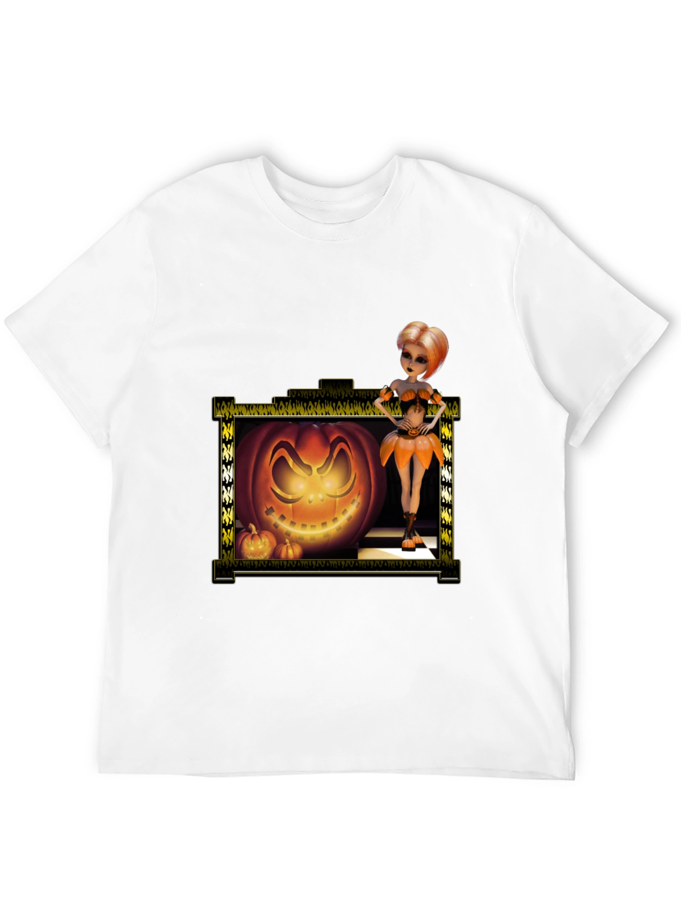 Halloween Pumpkin Girl Graphic Tee
