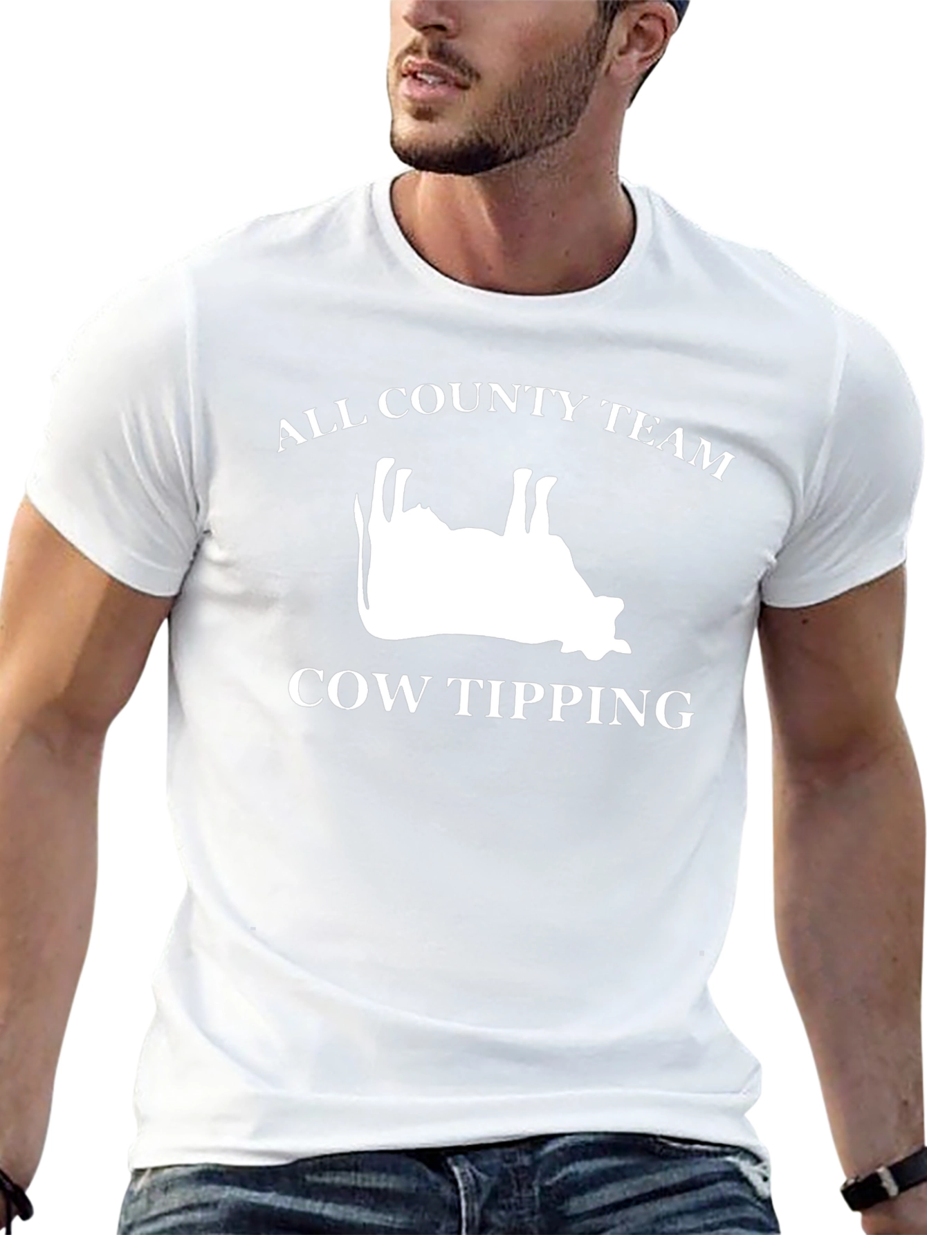 Cow Tipping All County Team Black T-Shirt