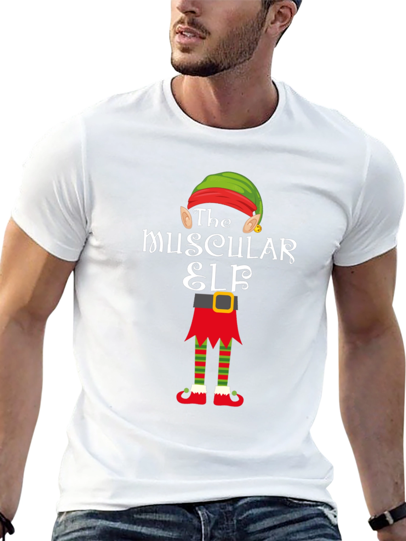 The Muscular Elf Christmas T-Shirt