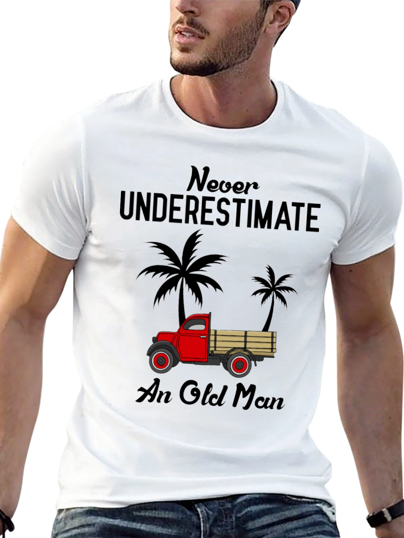 Never Underestimate An Old Man Truck T-Shirt