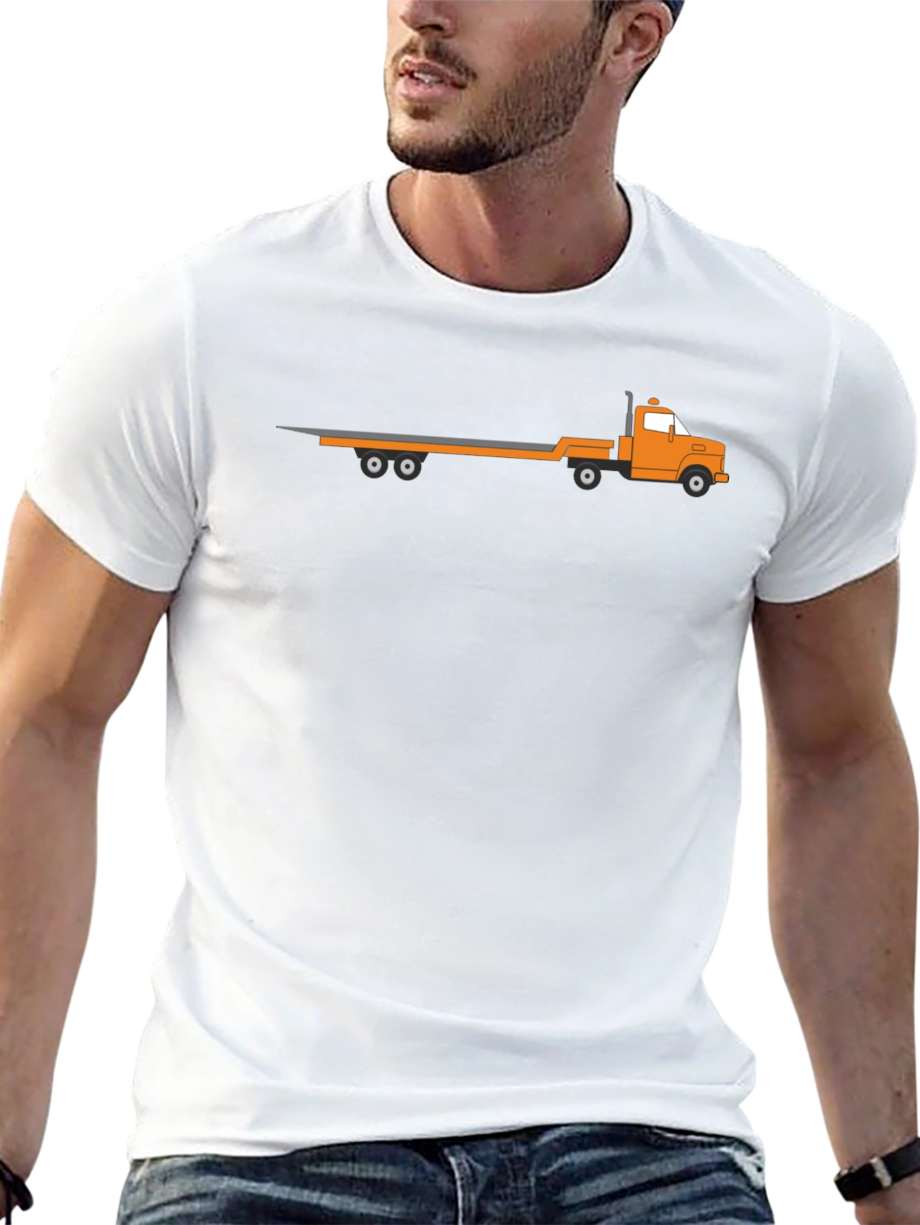 Flatbed Tow Truck Graphic T-Shirt