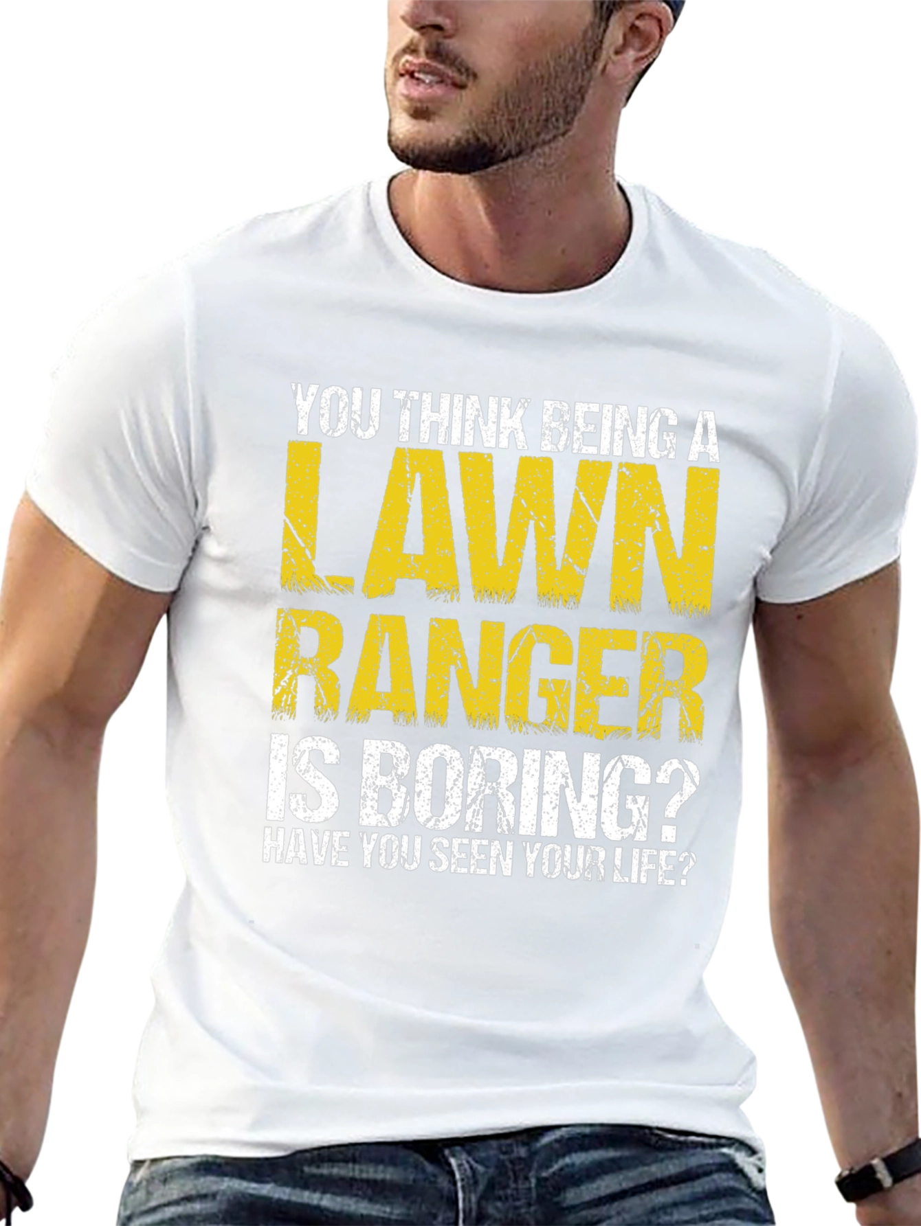 Lawn Ranger Graphic T-Shirt Funny Landscaping Tee