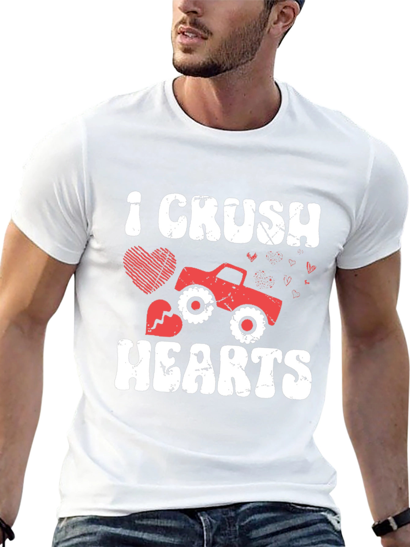 I Crush Hearts Monster Truck Graphic Tee