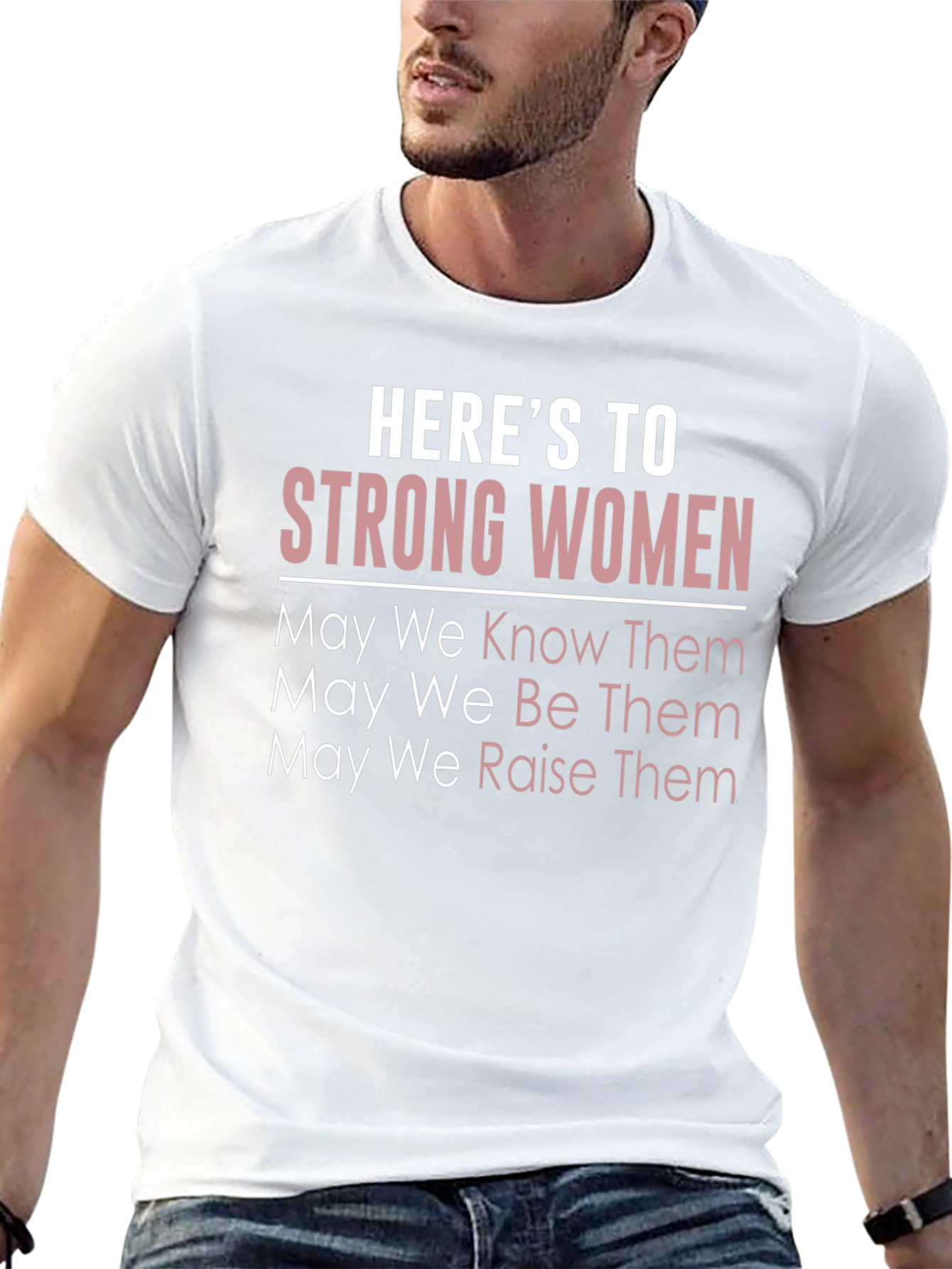 Heres To Strong Women Graphic Tee - Black