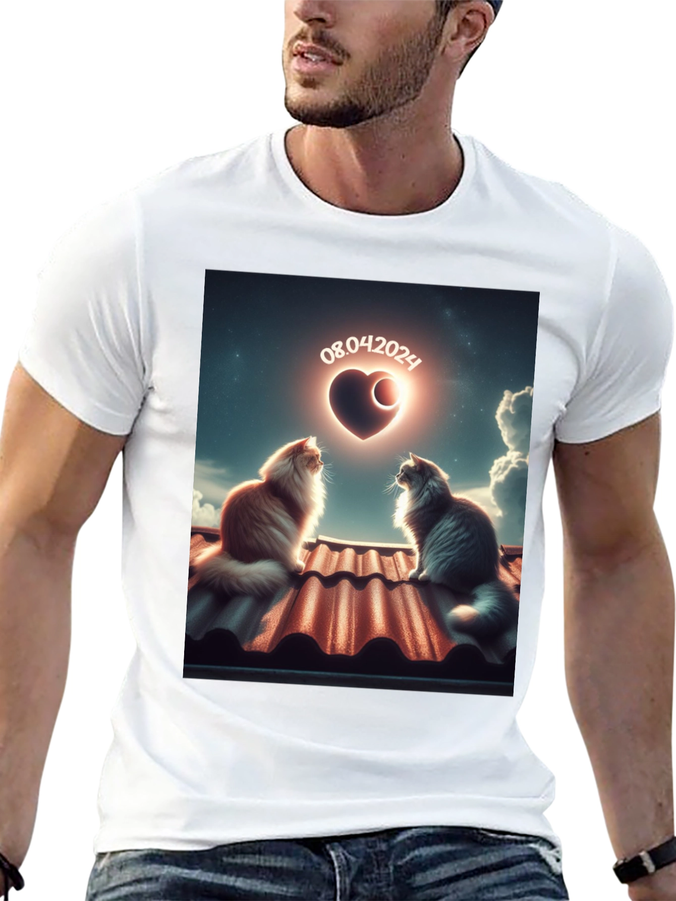 Cats in Love T-Shirt - Unique Date Design