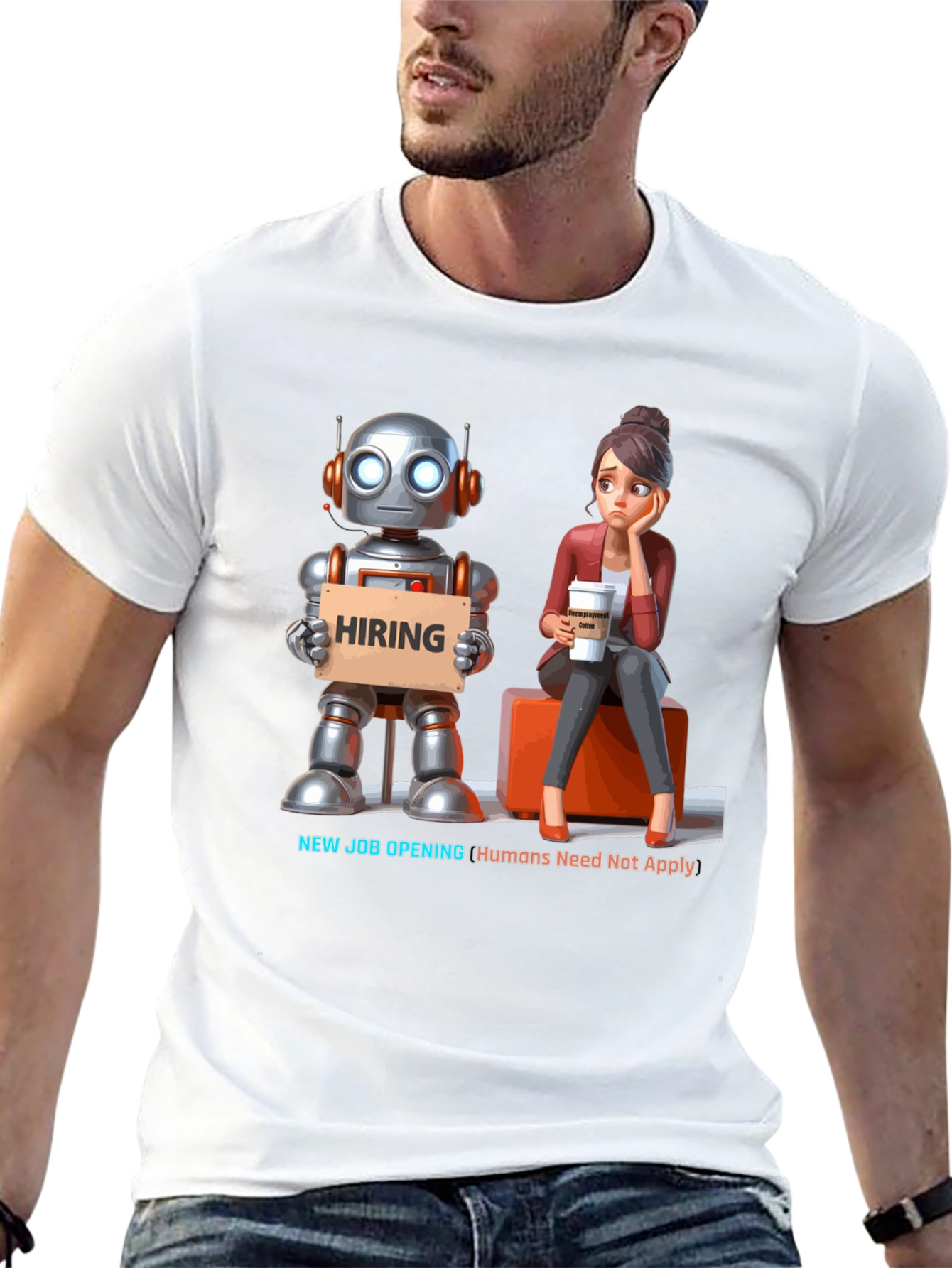 Robot Hiring T-Shirt - Humans Need Not Apply!