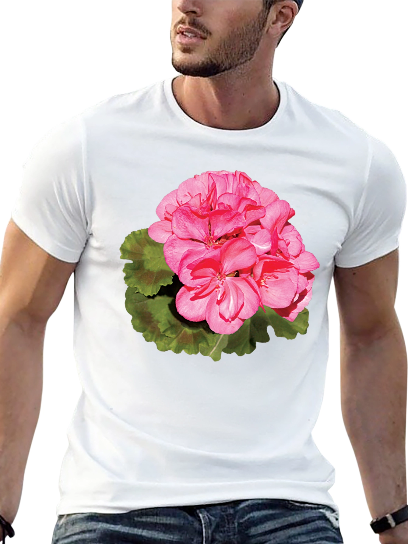 Floral Print T-Shirt - Pink Blossom Design