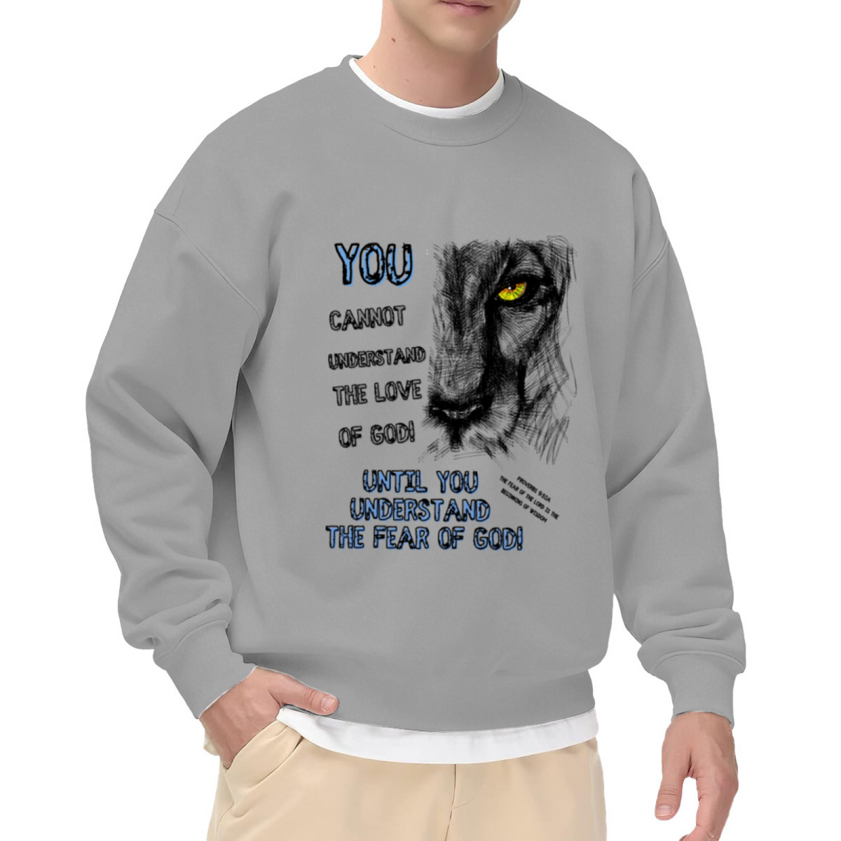 YOU CANNOT UNDERSTAND THE LOVE OF GOD - Lion of Judah Graphic ԲÁìÎÀÒ | Unisex Pullover Sweatshirt
