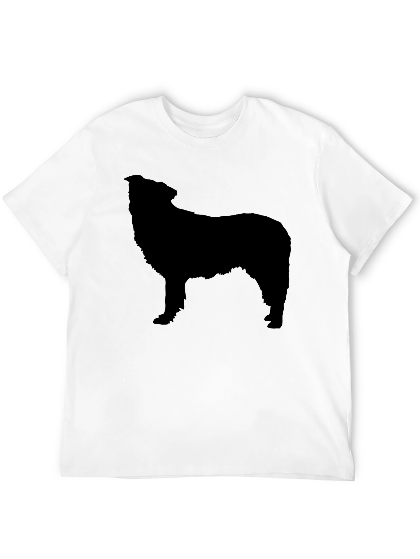 Dog Silhouette Graphic Tee - Mens Black T-Shirt