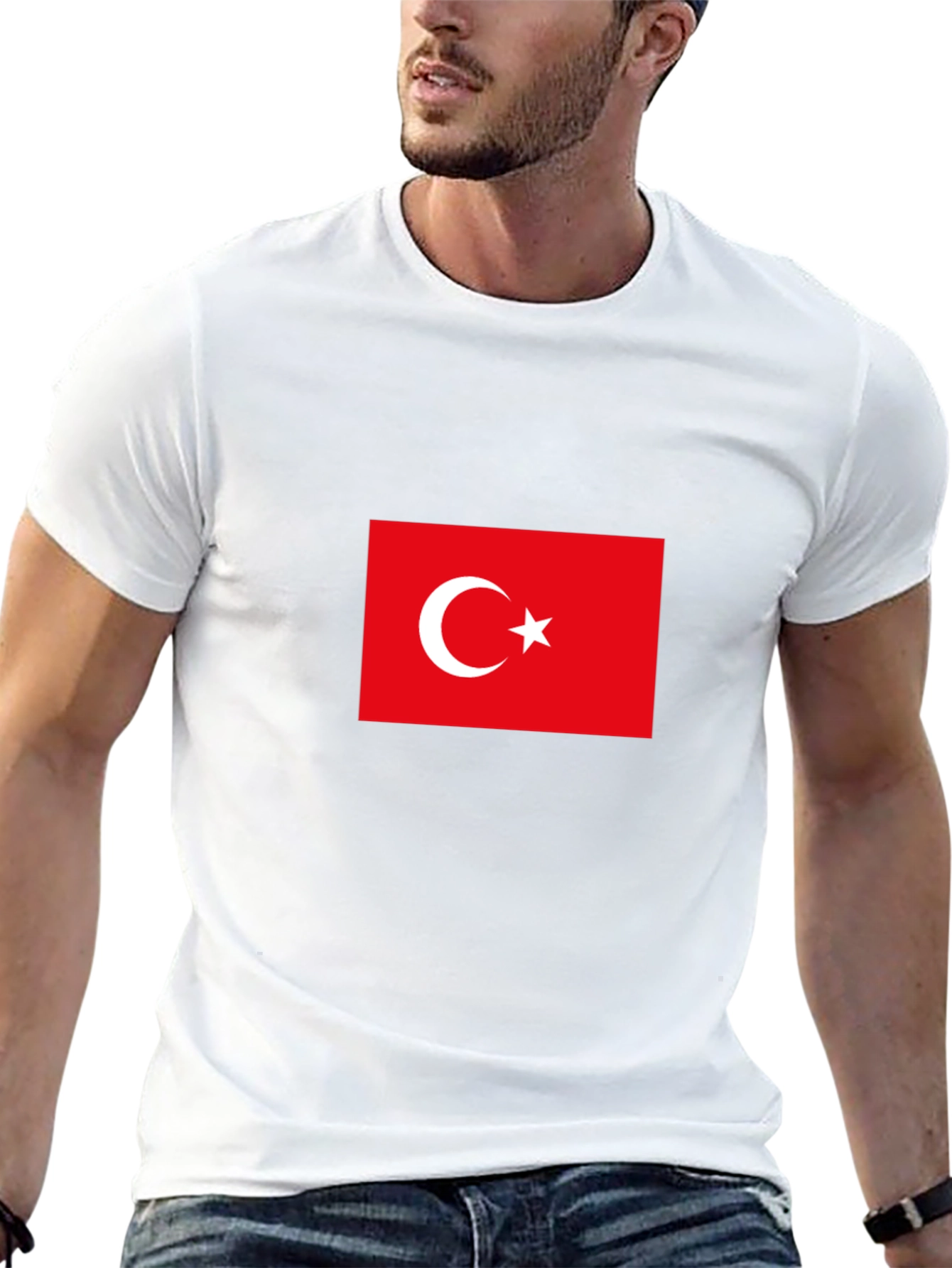 Turkey Flag T-Shirt - Black Cotton Tee