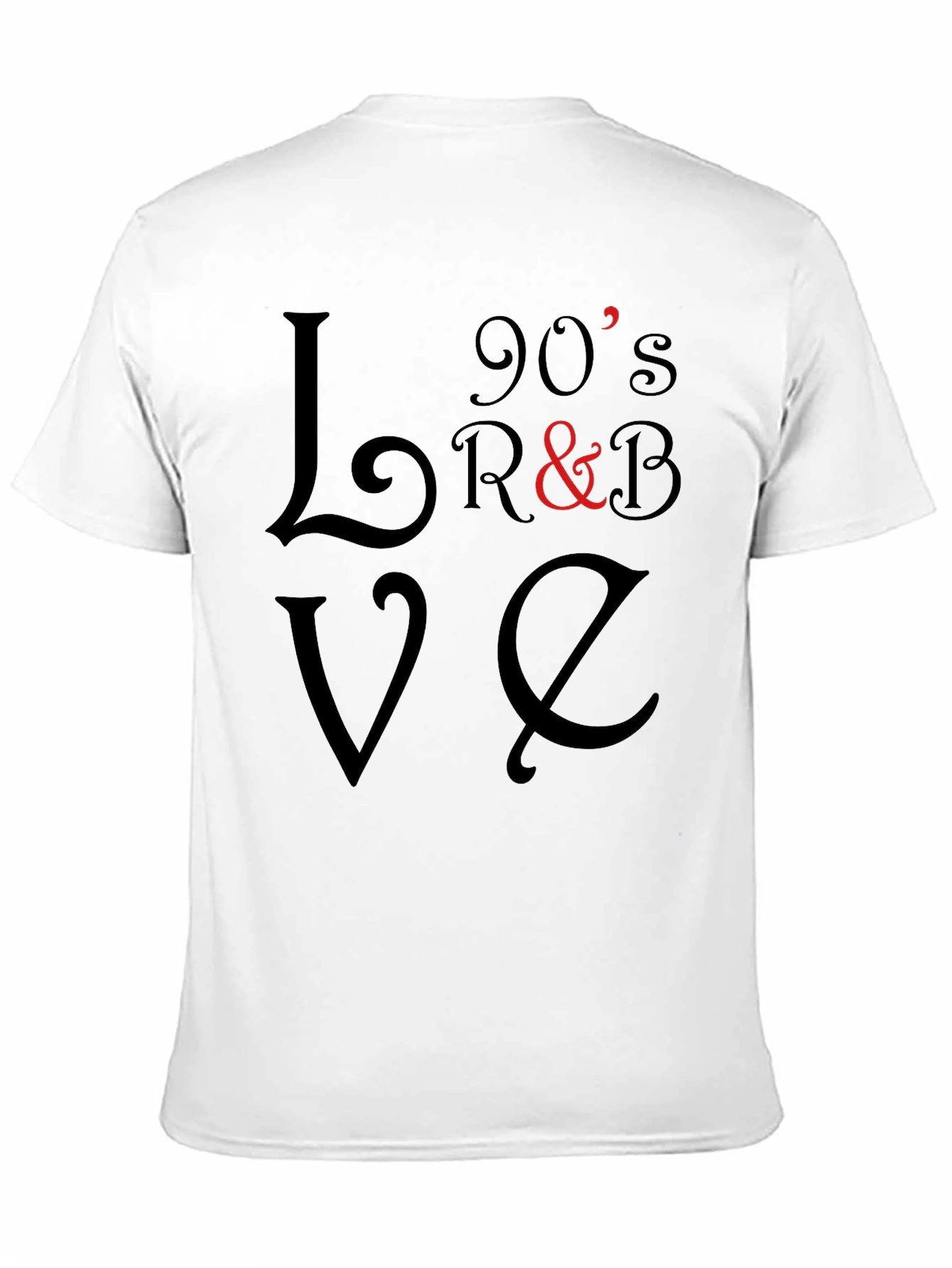 90s R&B Love T-Shirt - Black