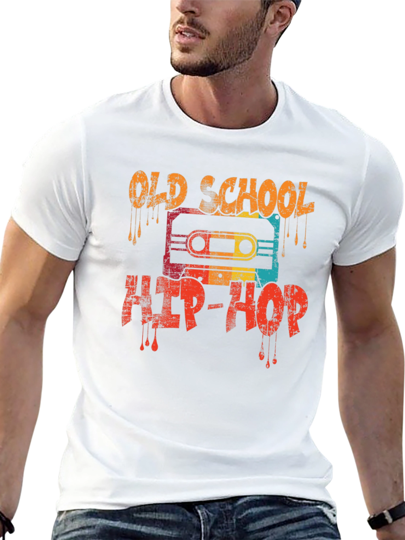 Retro Old School Hip-Hop Graphic T-Shirt