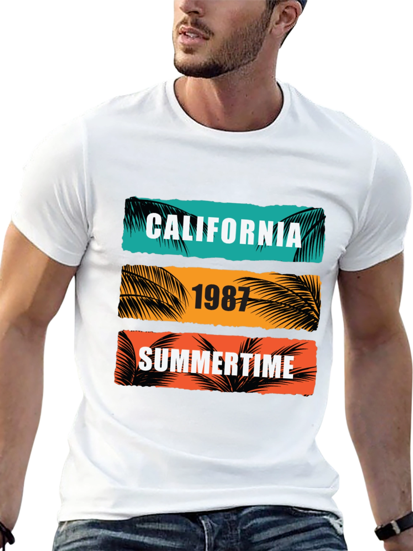 California Summertime Graphic Tee - Retro 1987 Design