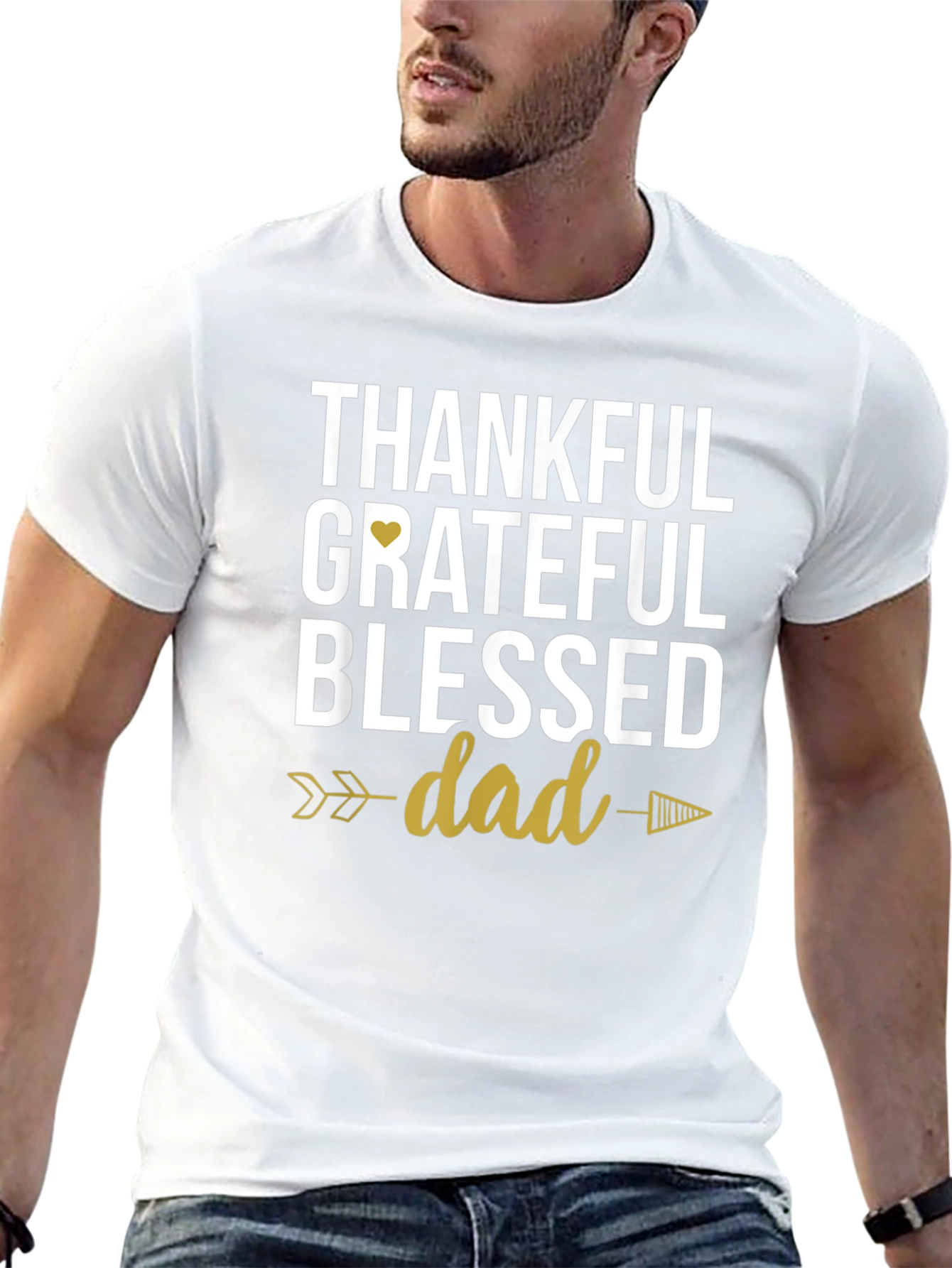 Thankful Grateful Blessed Dad T-Shirt