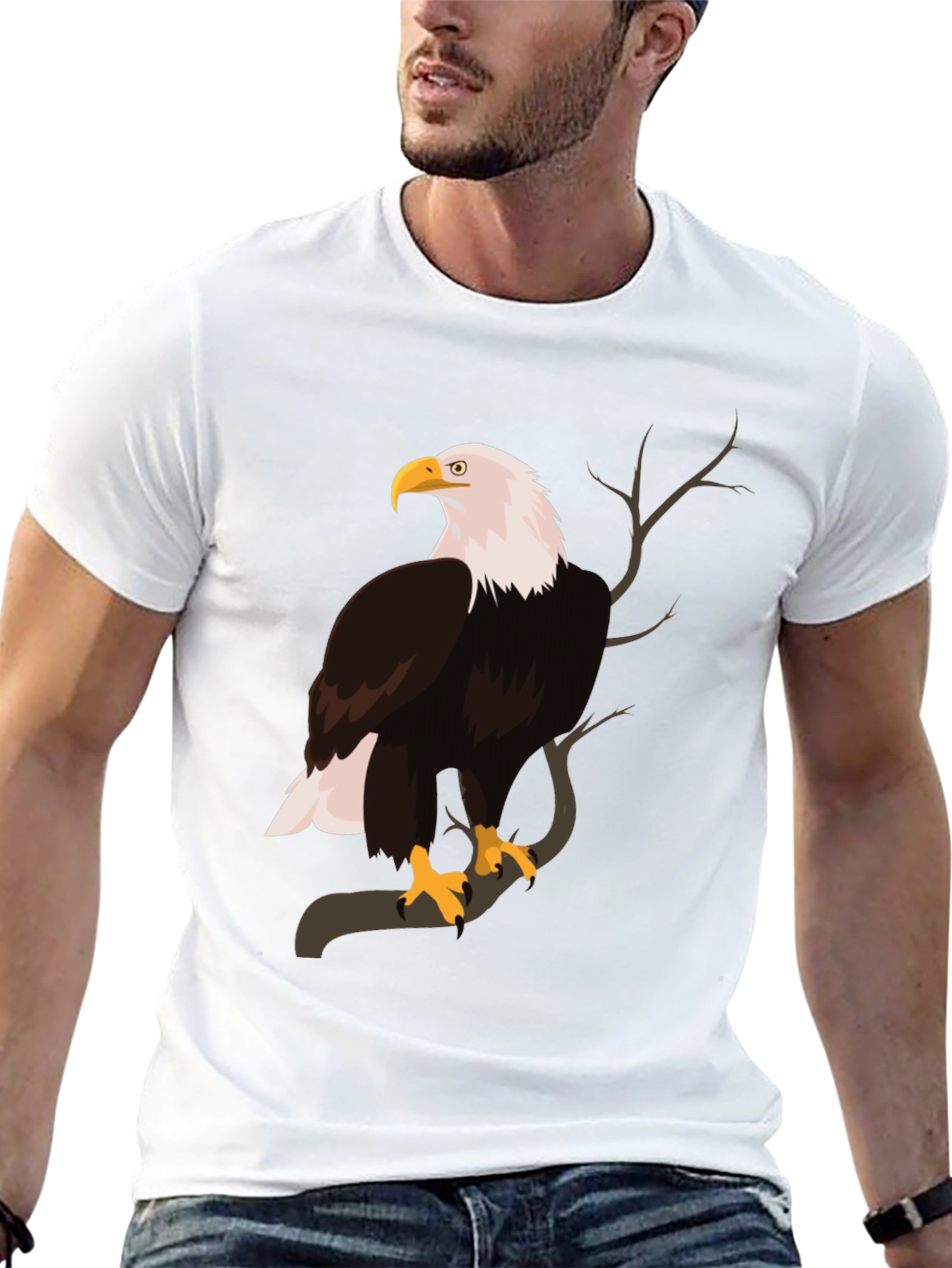 Bald Eagle Graphic Print T-Shirt