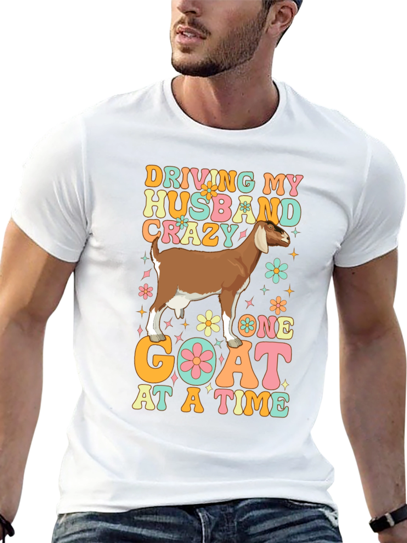 Driving Husband Crazy Goat Graphic Tee