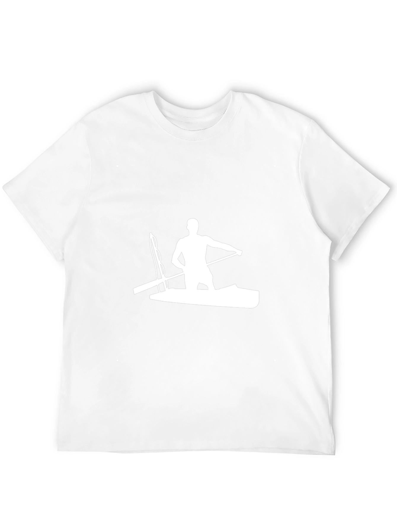 Fisherman Kayak Silhouette Black T-Shirt