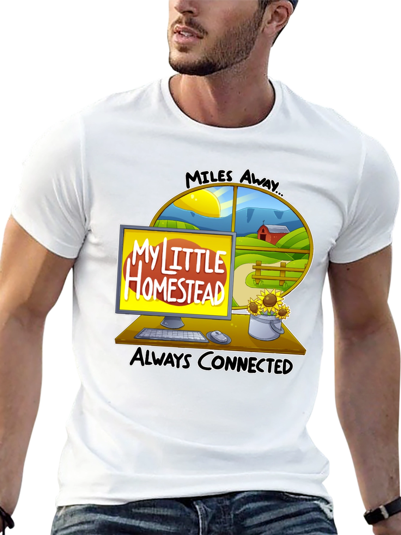 My Little Homestead T-Shirt - Always Connected Farm Life