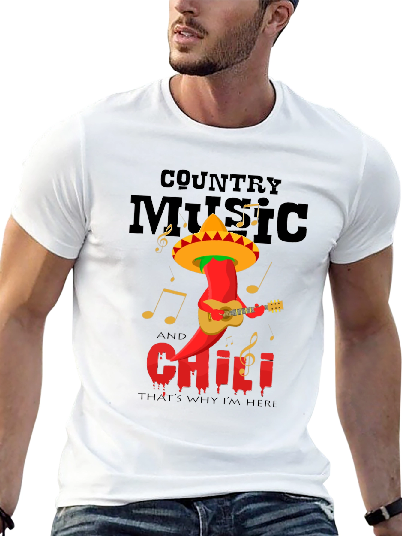 Country Music & Chili Pepper Graphic Tee