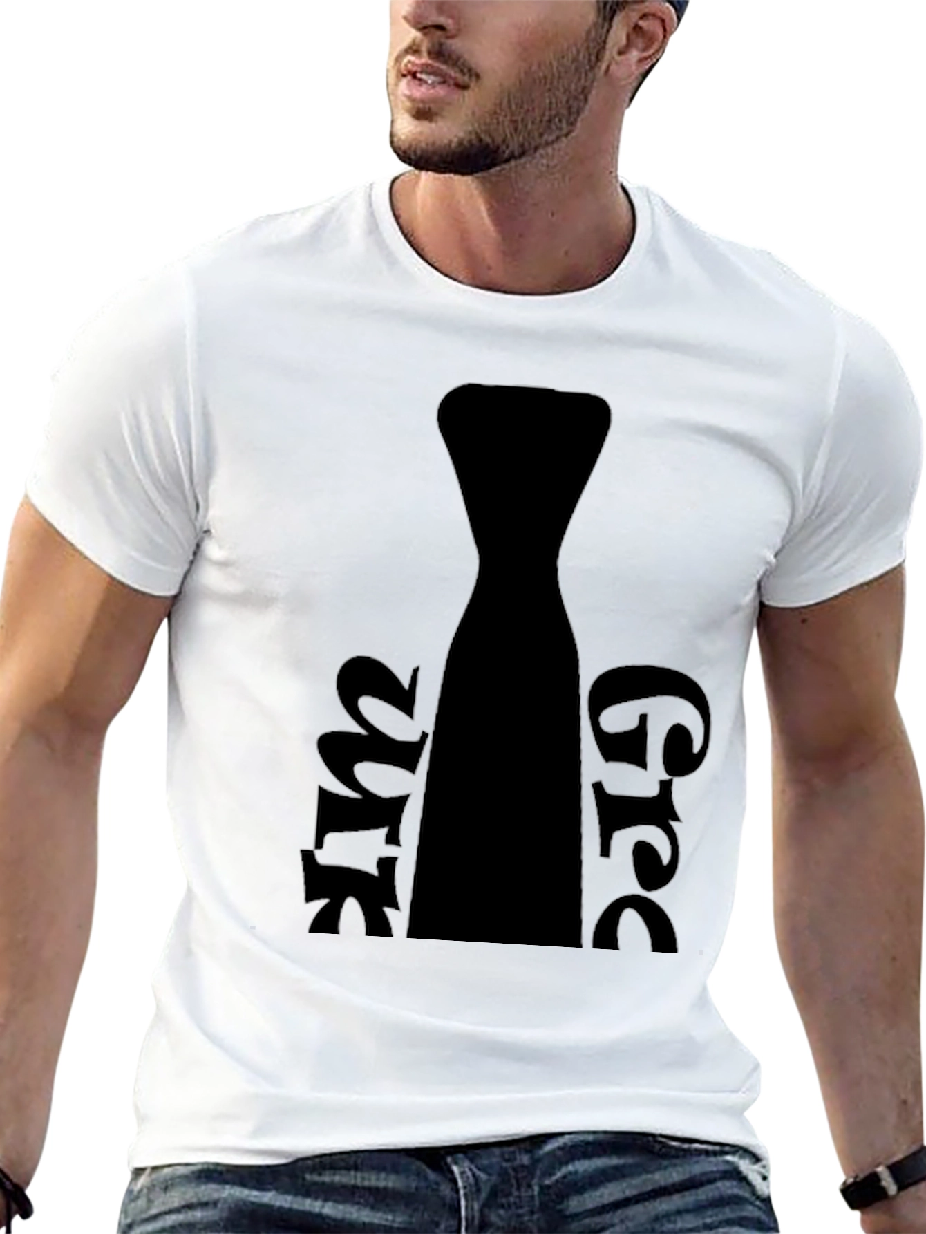 Funny Necktie Graphic Black T-Shirt