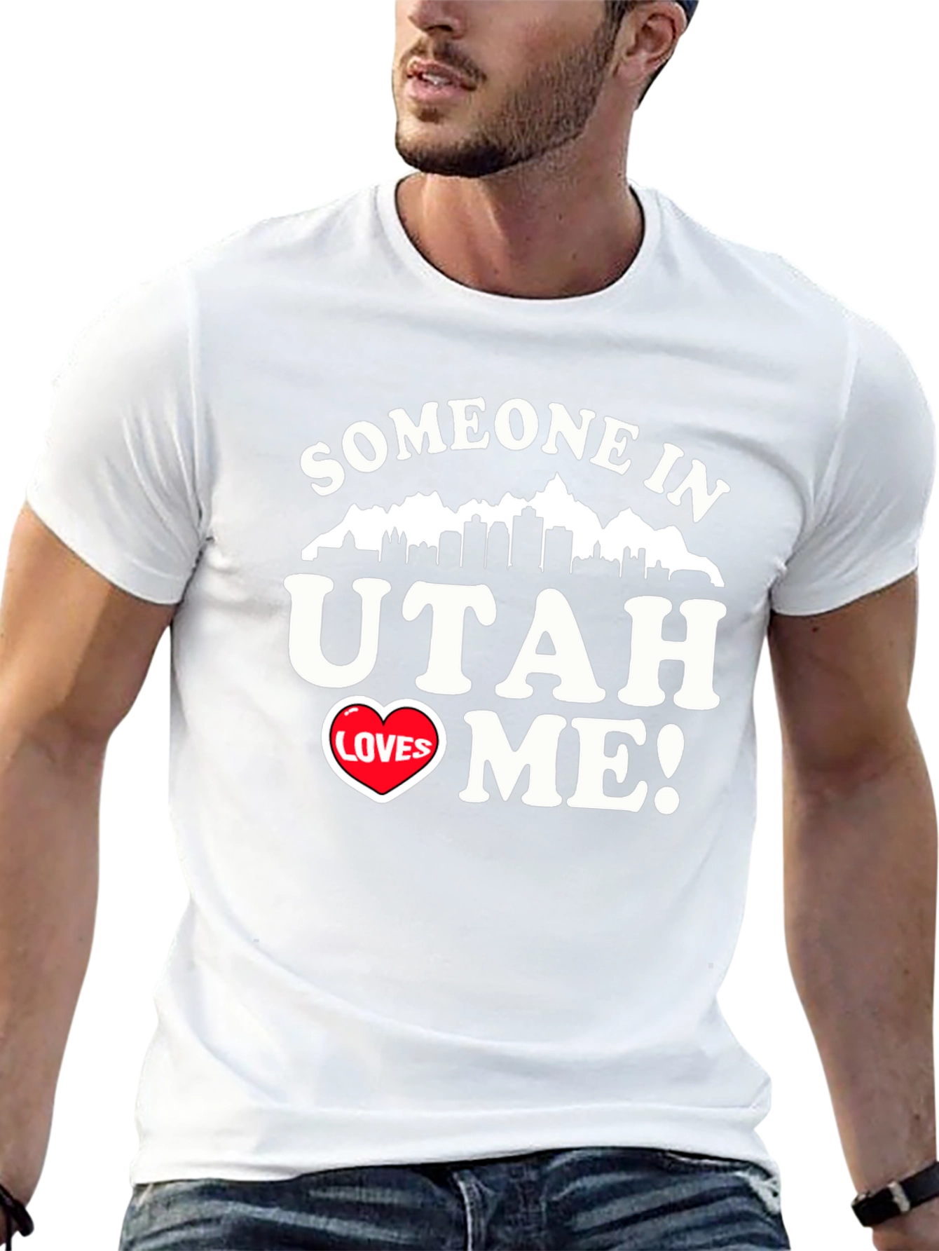 Someone in Utah Loves Me Black Graphic Tee