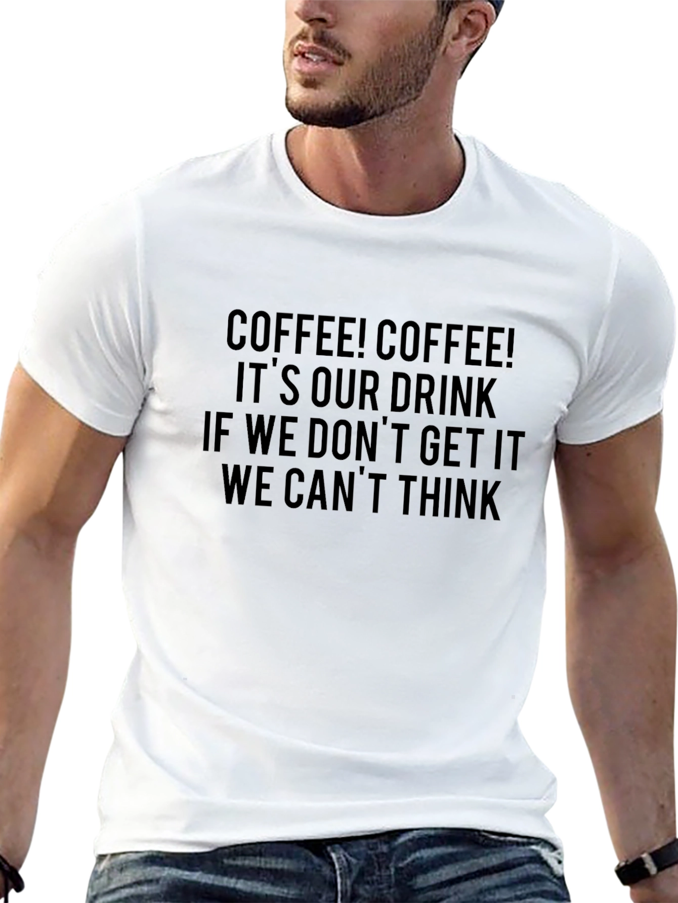 Coffee Lovers Graphic Tee - Cant Think Design